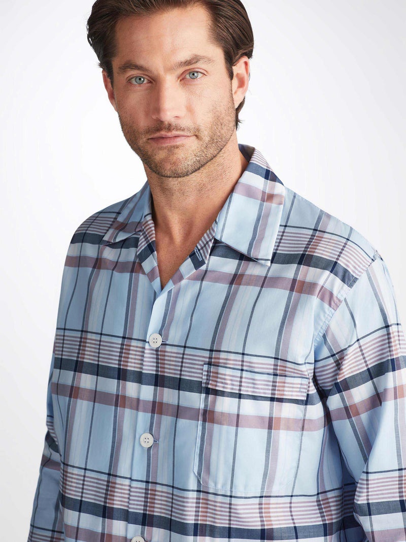 Men's Classic Fit Pajamas Barker 38 Cotton Blue - 5
