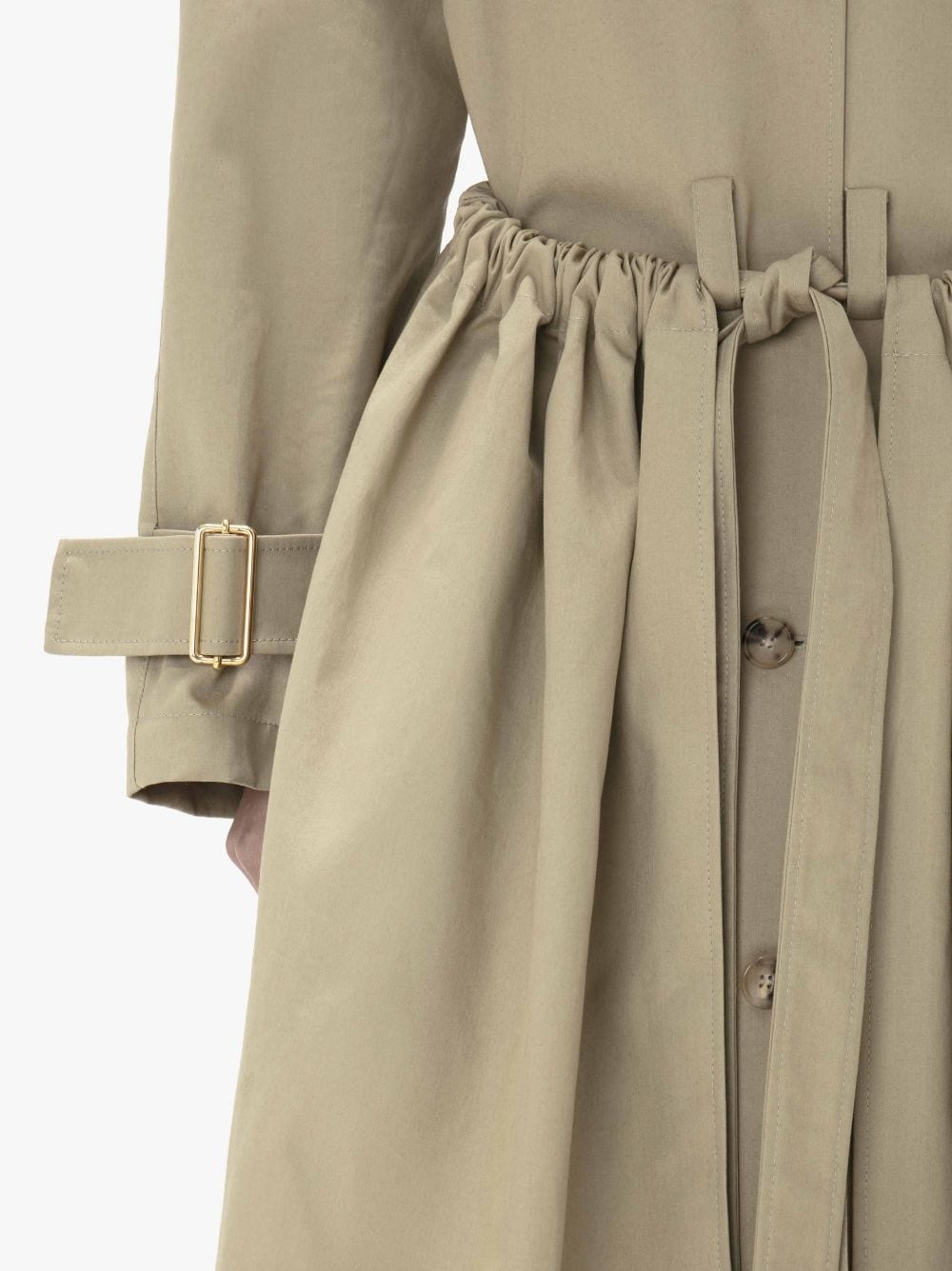 GATHERED-WAIST TRENCH COAT - 6