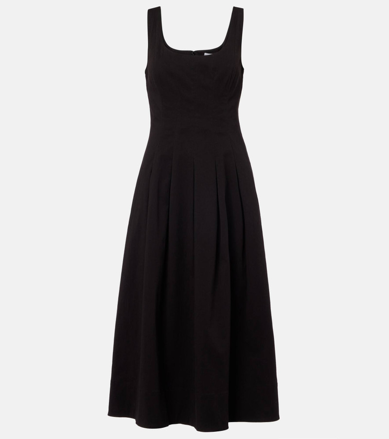 Shelby cotton-blend midi dress 1
