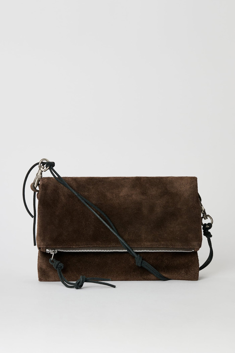 Necessity Bag Wenge Brown Wet Suede 1