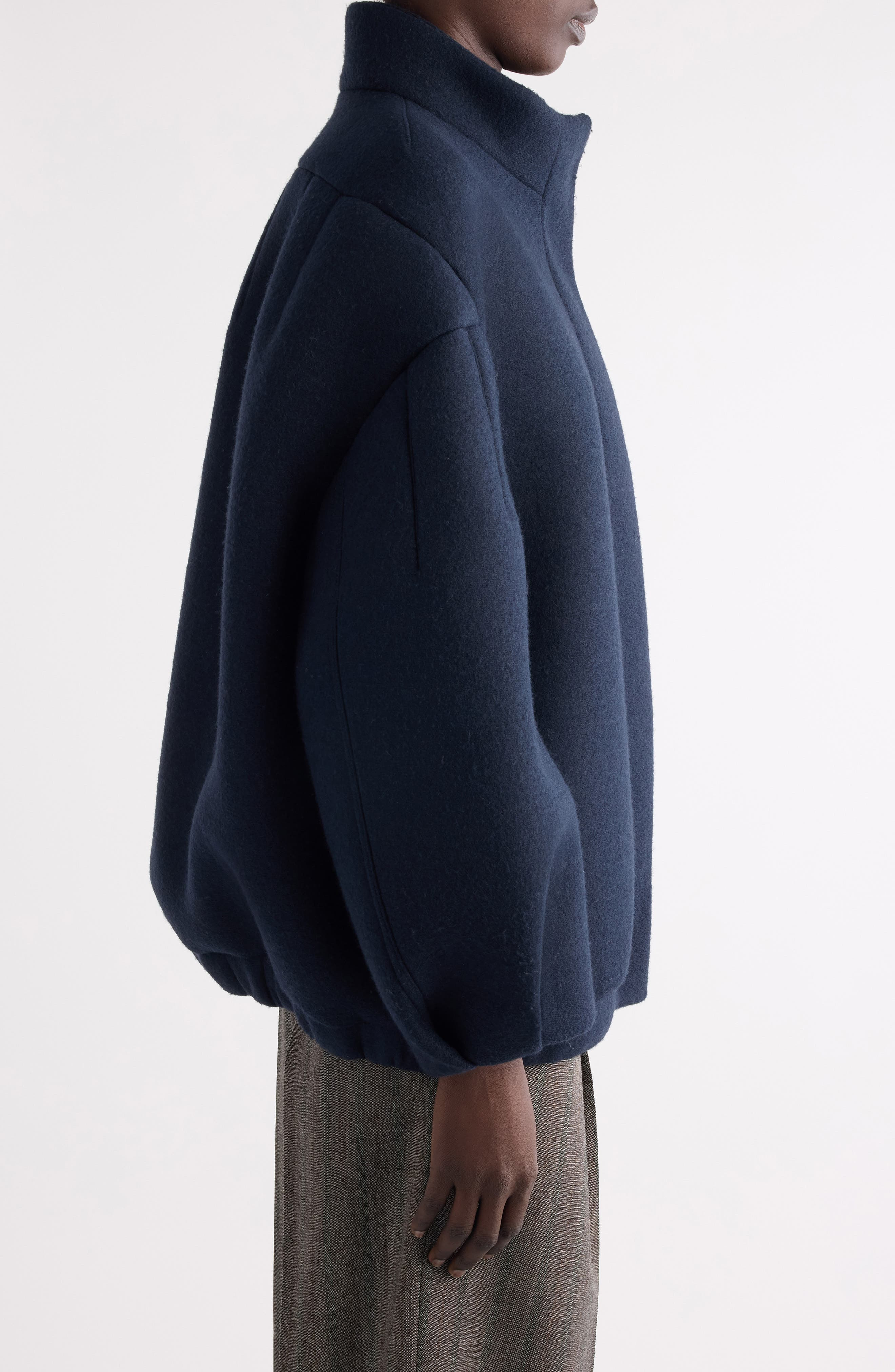 Dries Van Noten Voles Oversize Wool Jacket in Navy at Nordstrom - 4