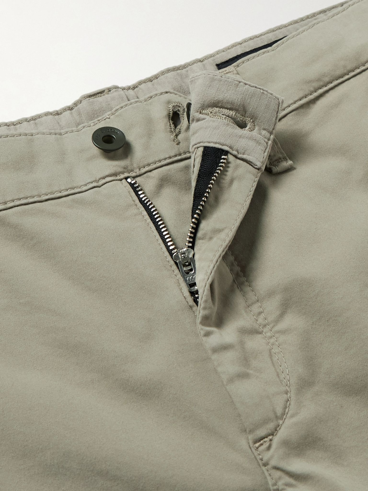 Straight-Leg Cotton-Blend Shorts Green - 6