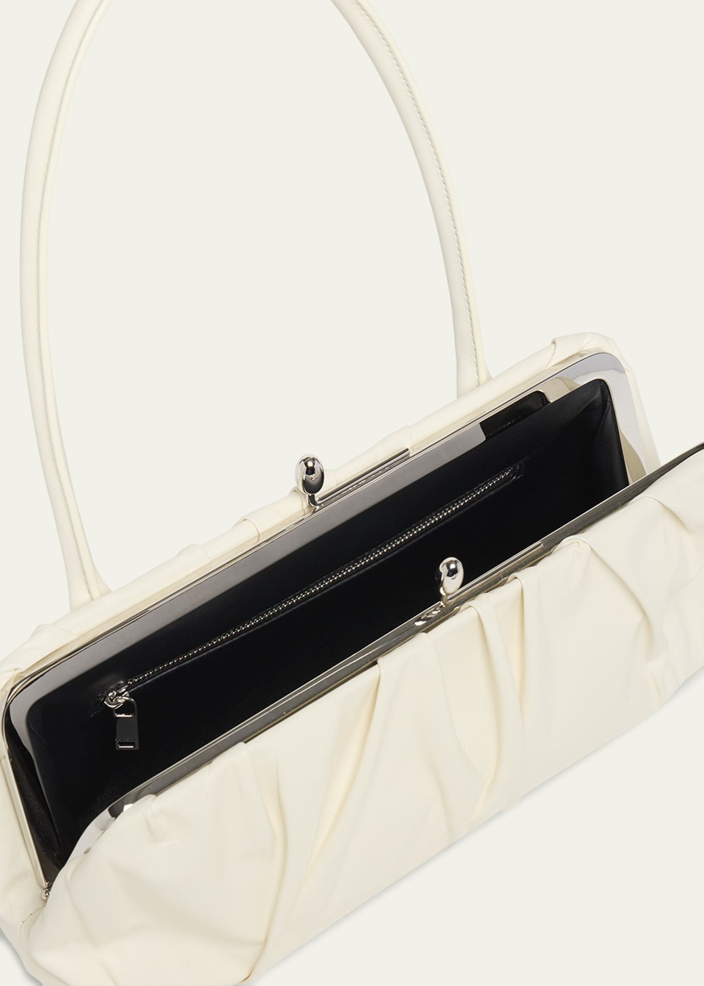 Goji Small Pleated Calfskin Shoulder Bag - 4