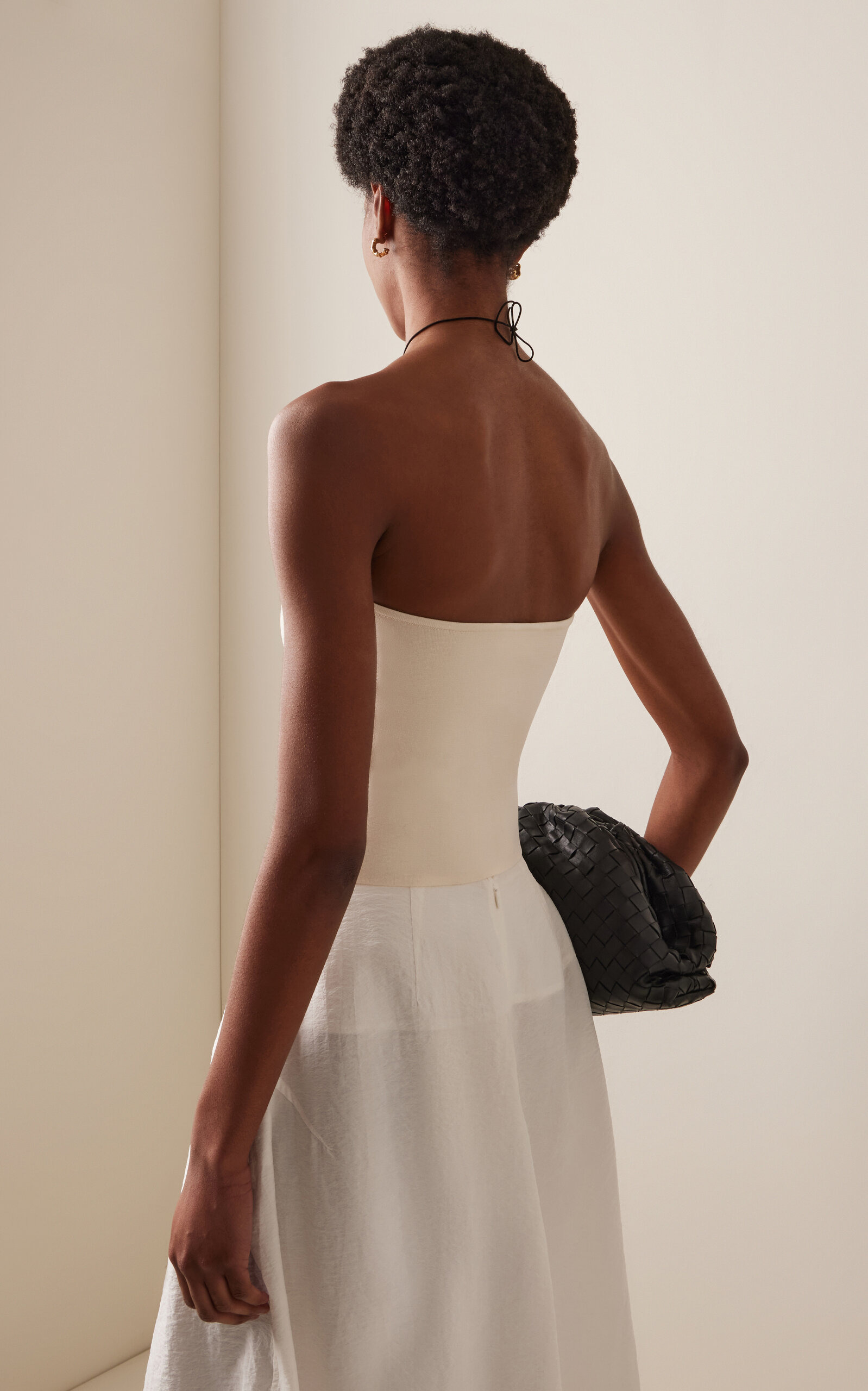 Exclusive Strapless Knit Top ivory - 4
