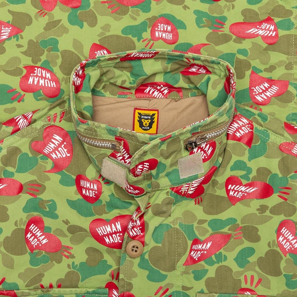 HEART CAMO FIELD JACKET - OLIVE DRAB - 3
