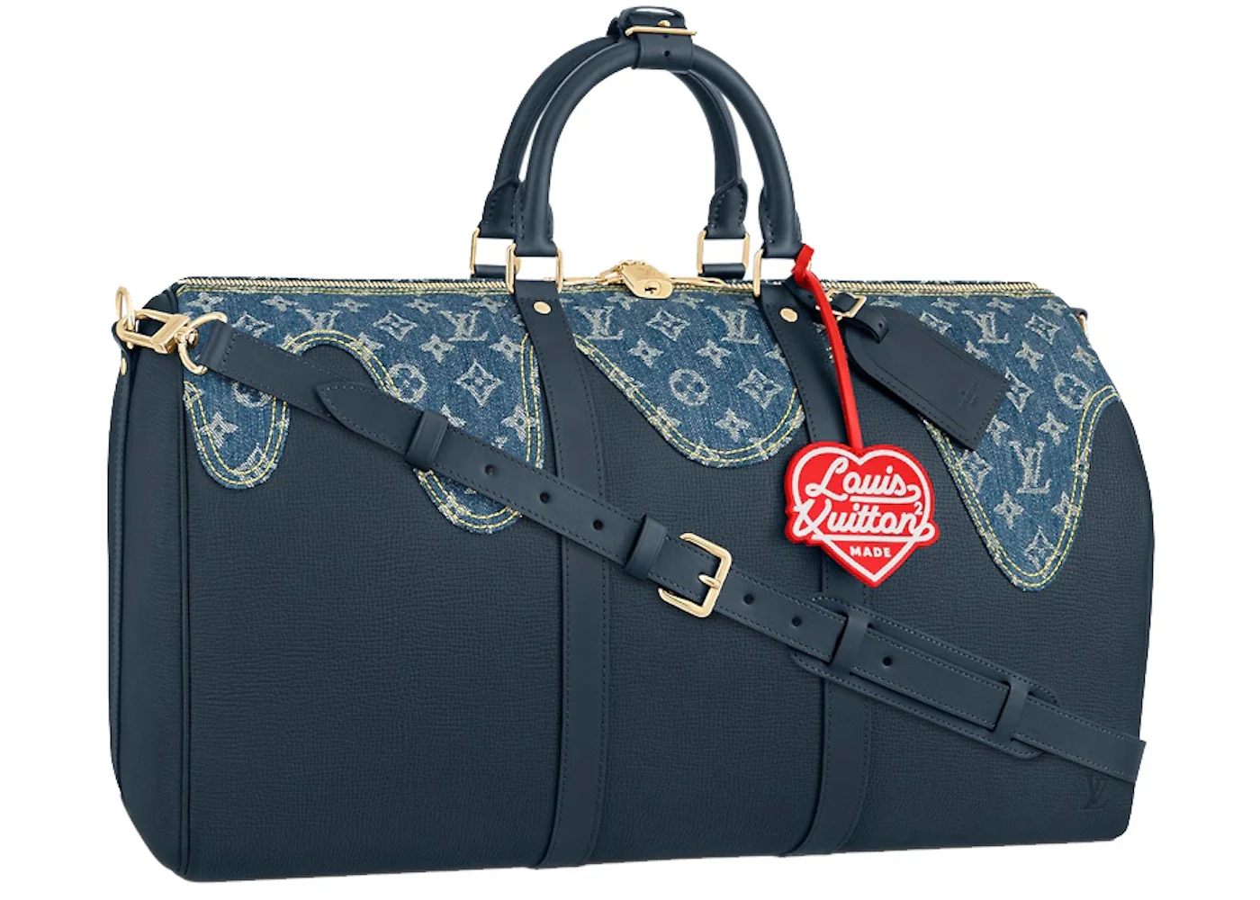 Louis Vuitton x Nigo Keepall Bandouliere 50 Monogram Blue - 1