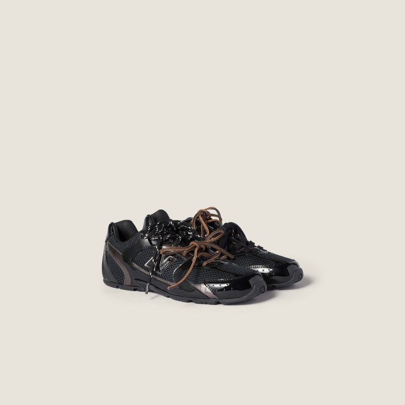New Balance X Miu Miu 530 SL patent leather and mesh sneakers 1