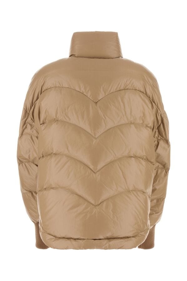 Beige nylon down jacket - 2