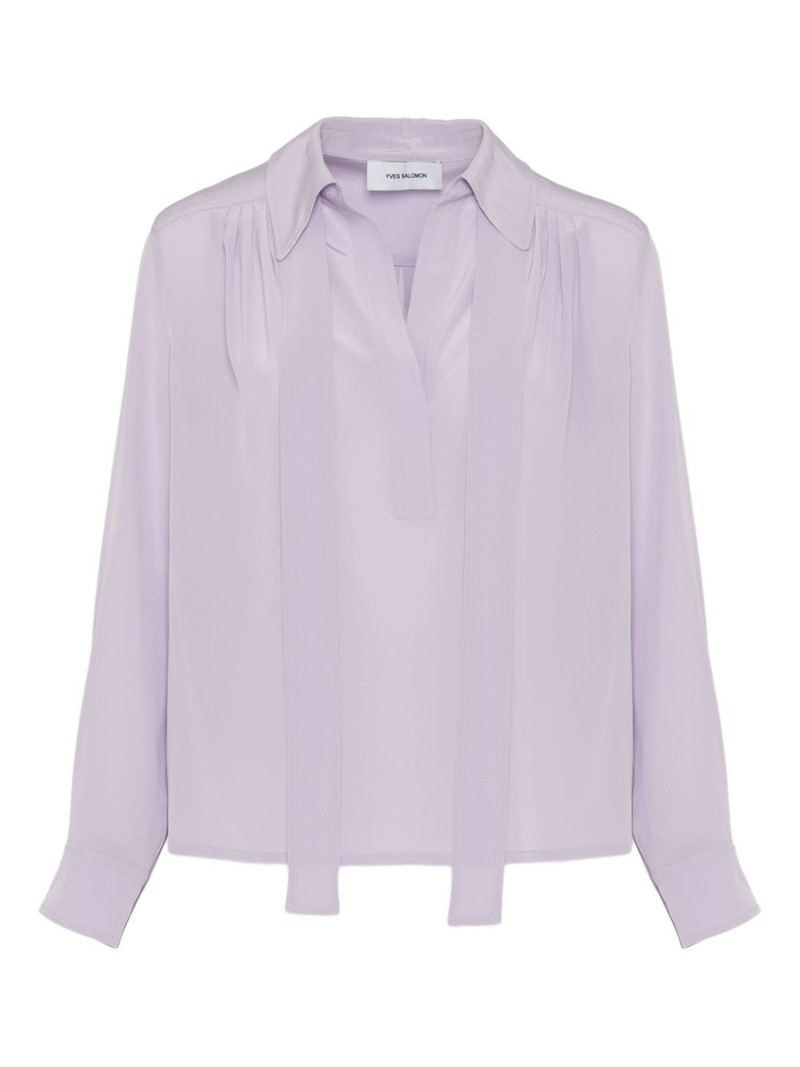 tie-neck blouse 1