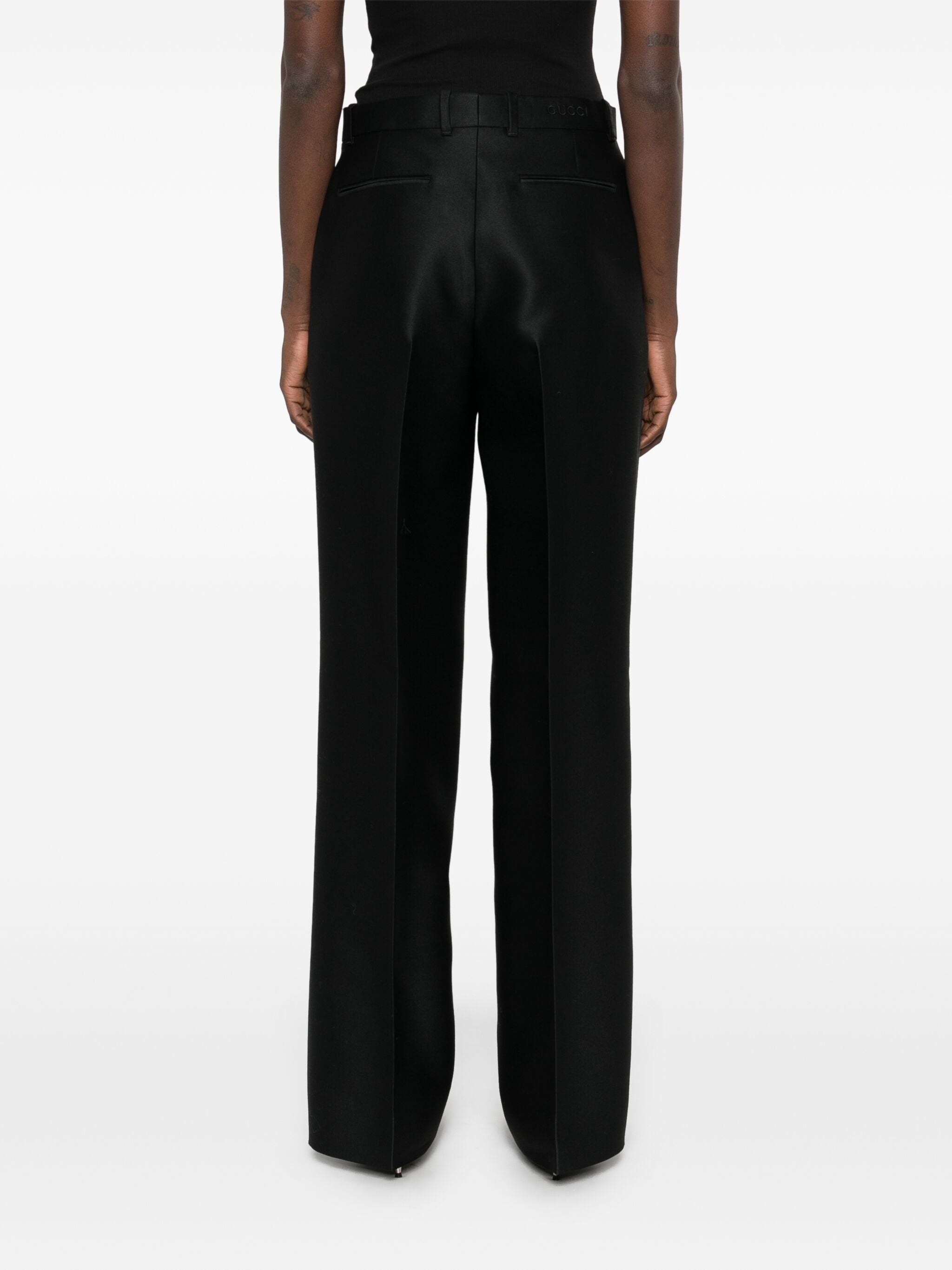 Embroidered Gabardine Trousers - 5