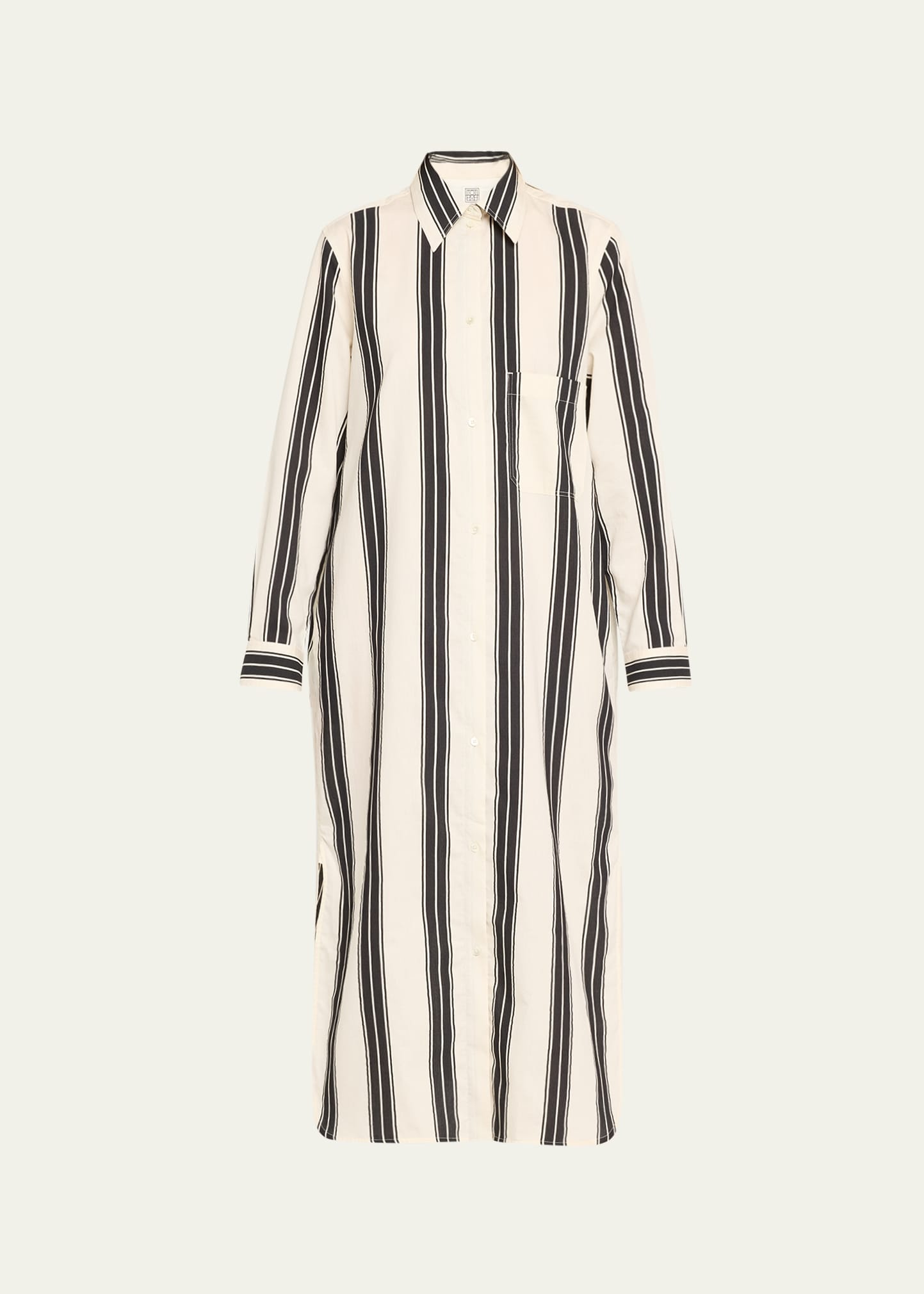Jacquard Striped Tunic Shirtdress - 1