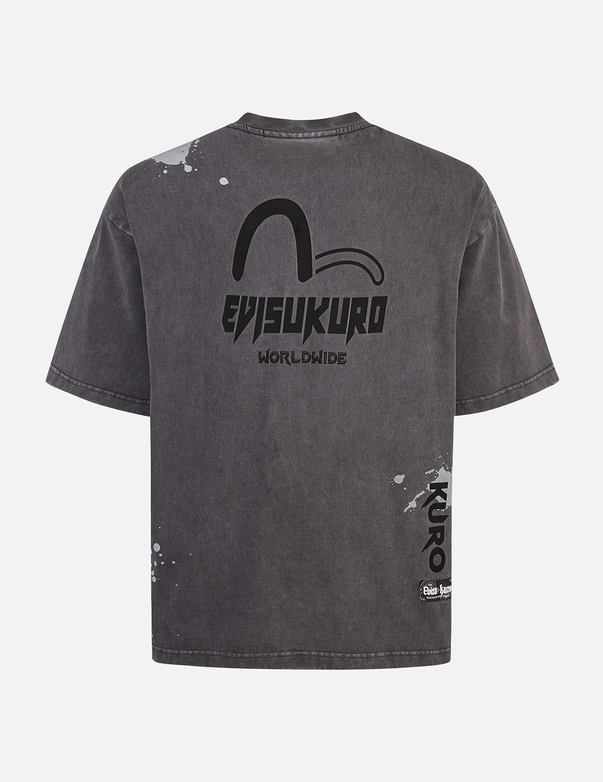 Washed Logo Embroidery and Print Loose Fit T-shirt - 2