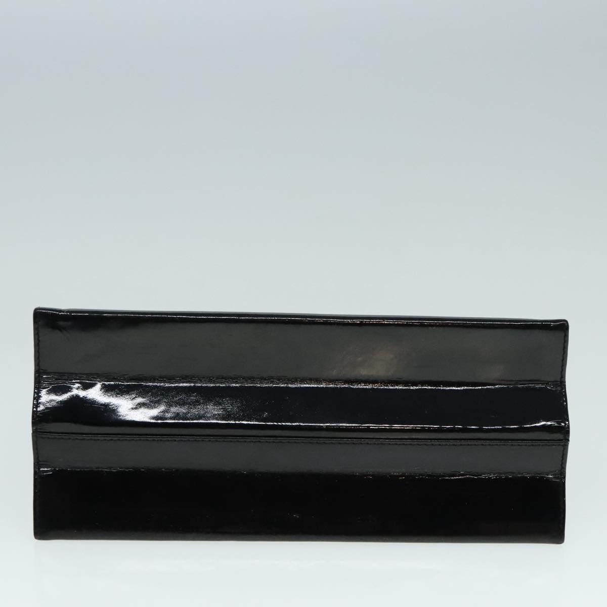 GUCCI Hand Bag Enamel Black Gold - 5