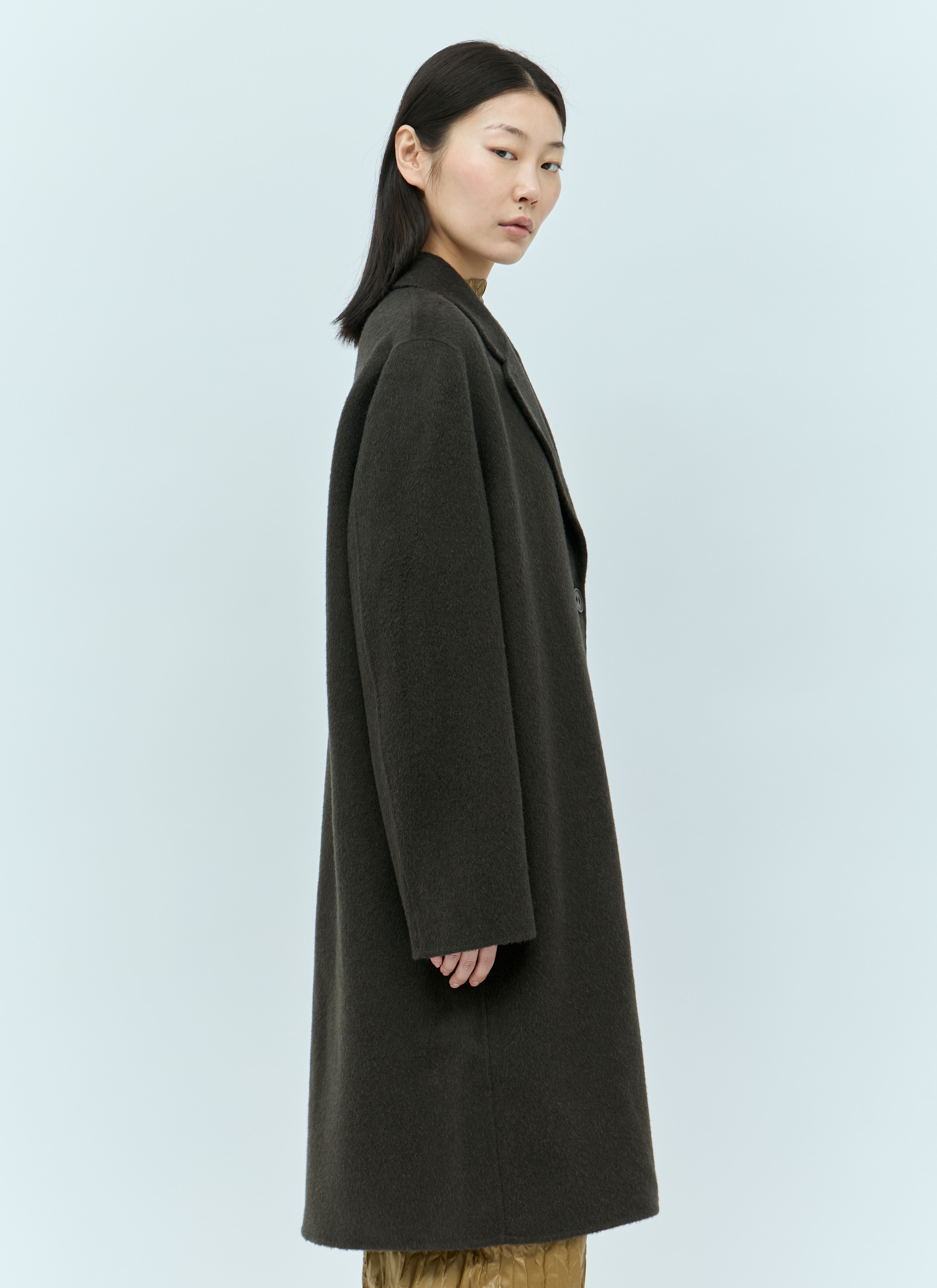 Single-Breasted Wool Coat - 4