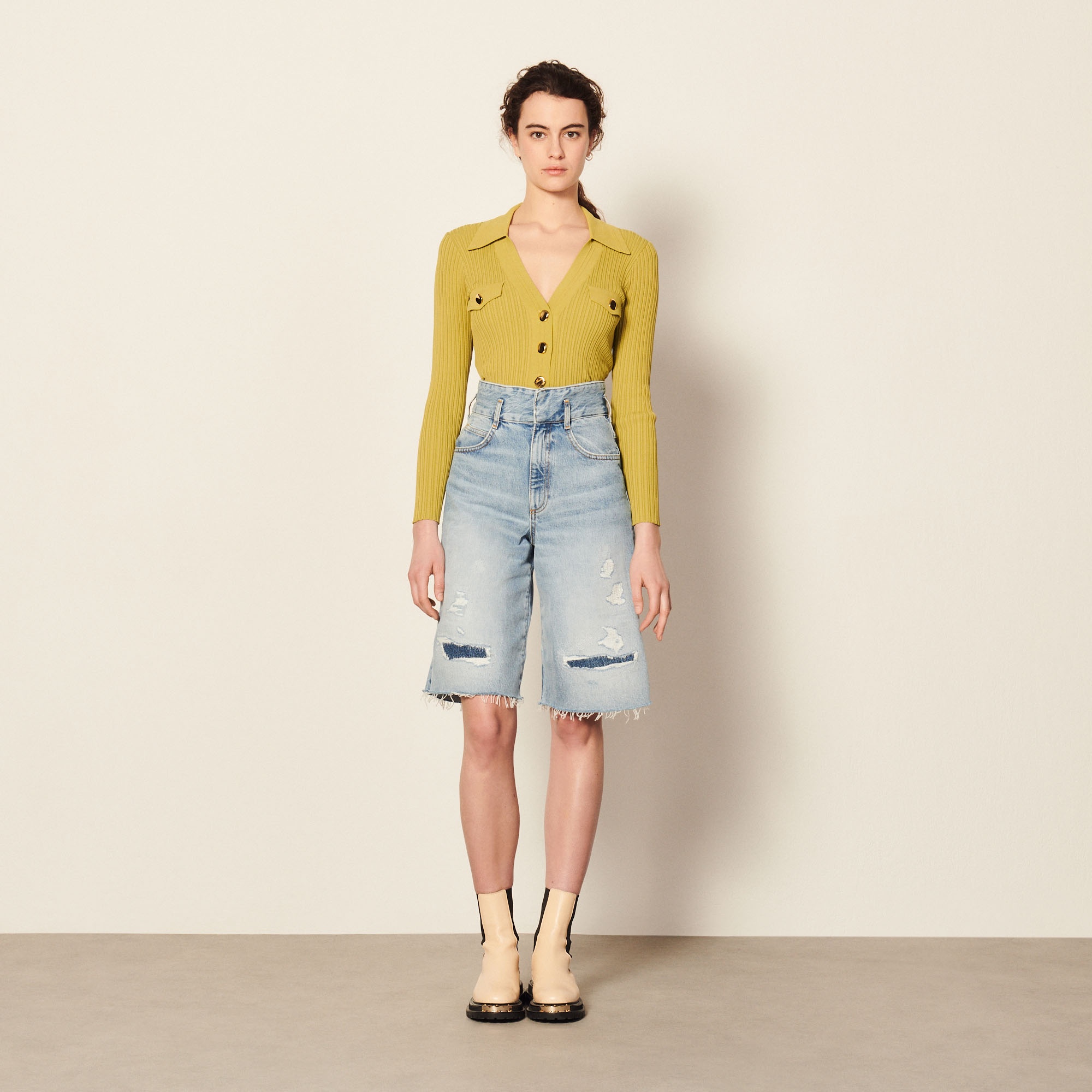 Denim Bermuda shorts - 6