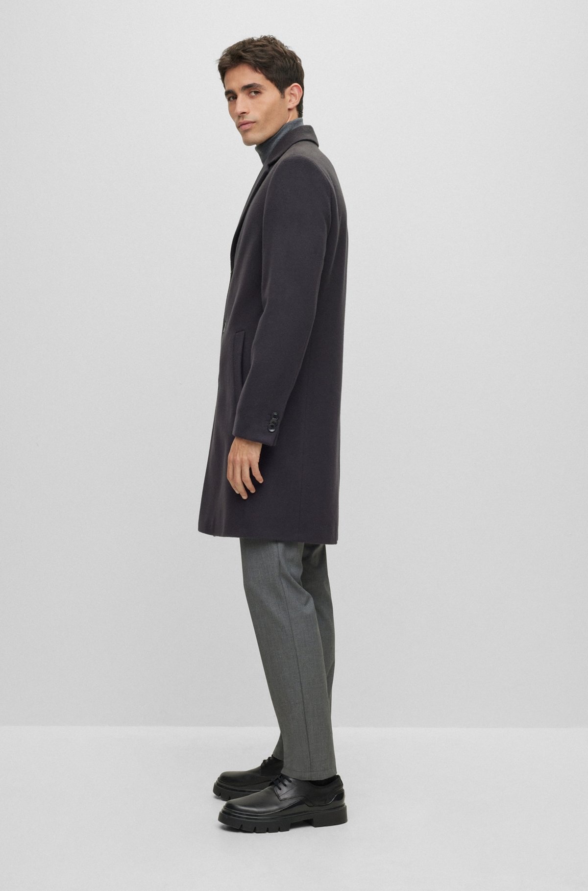 WOOL-BLEND COAT WITH FULL LINING - 7