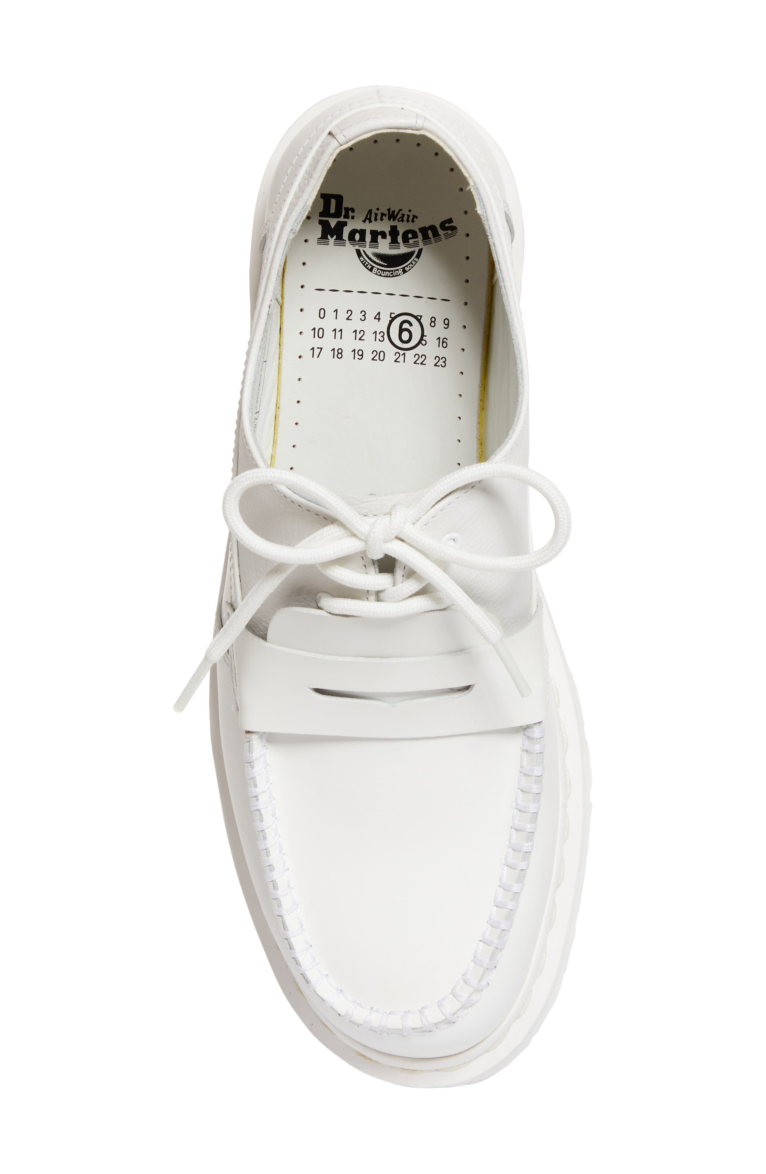 MM6 Maison Margiela x Dr. Martens 1461 Penton Hybrid Shoe in Vintage Smooth/White Virginia at Nordst - 5