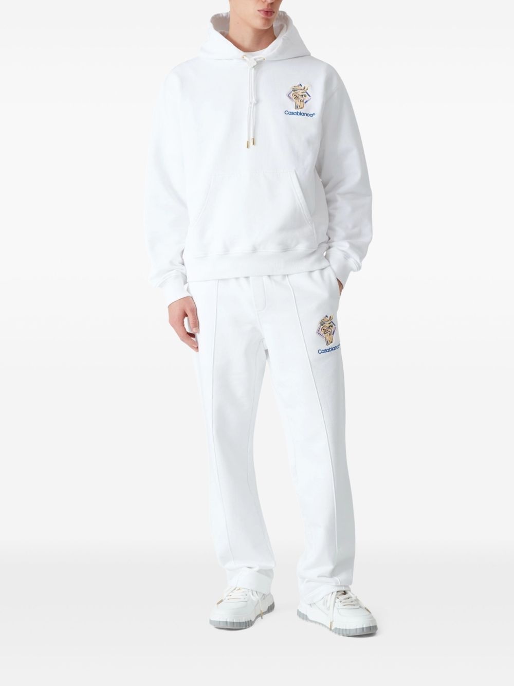 diamond column-embroidered track pants - 2
