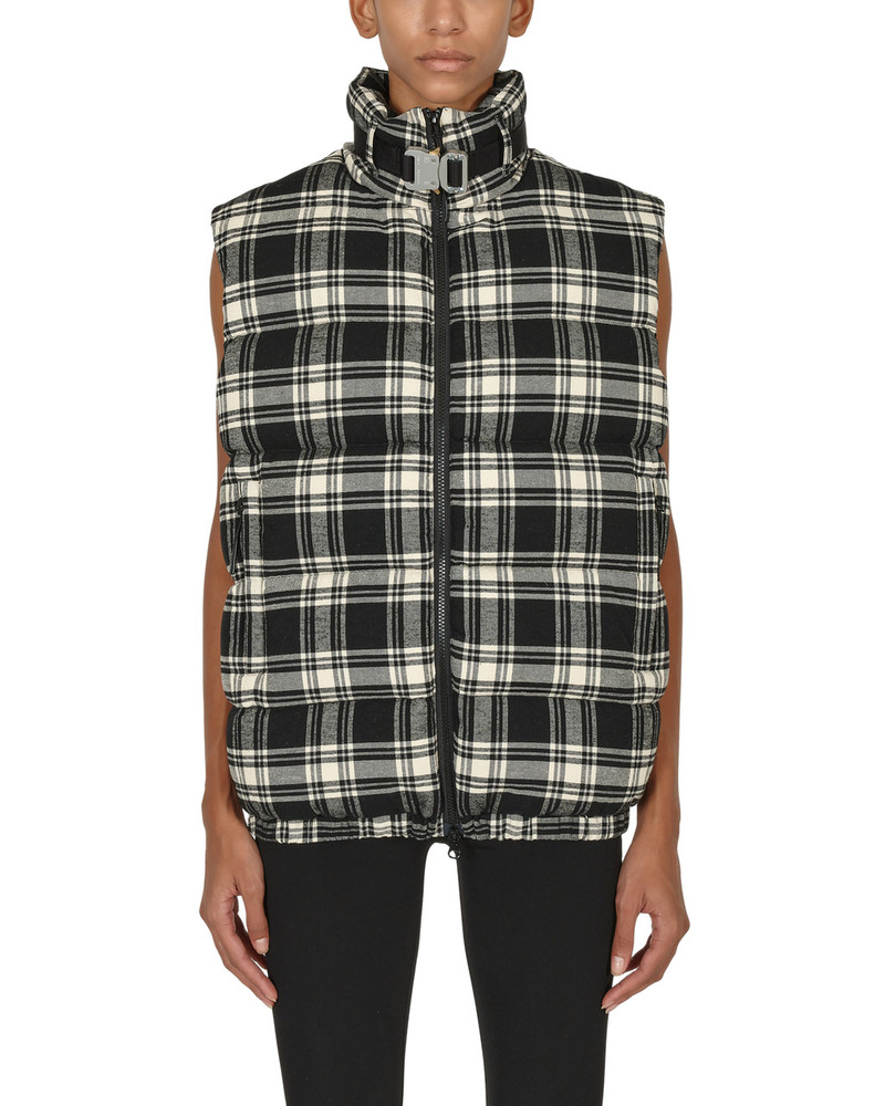 PUFFER VEST W SILVER BUCKLE 6