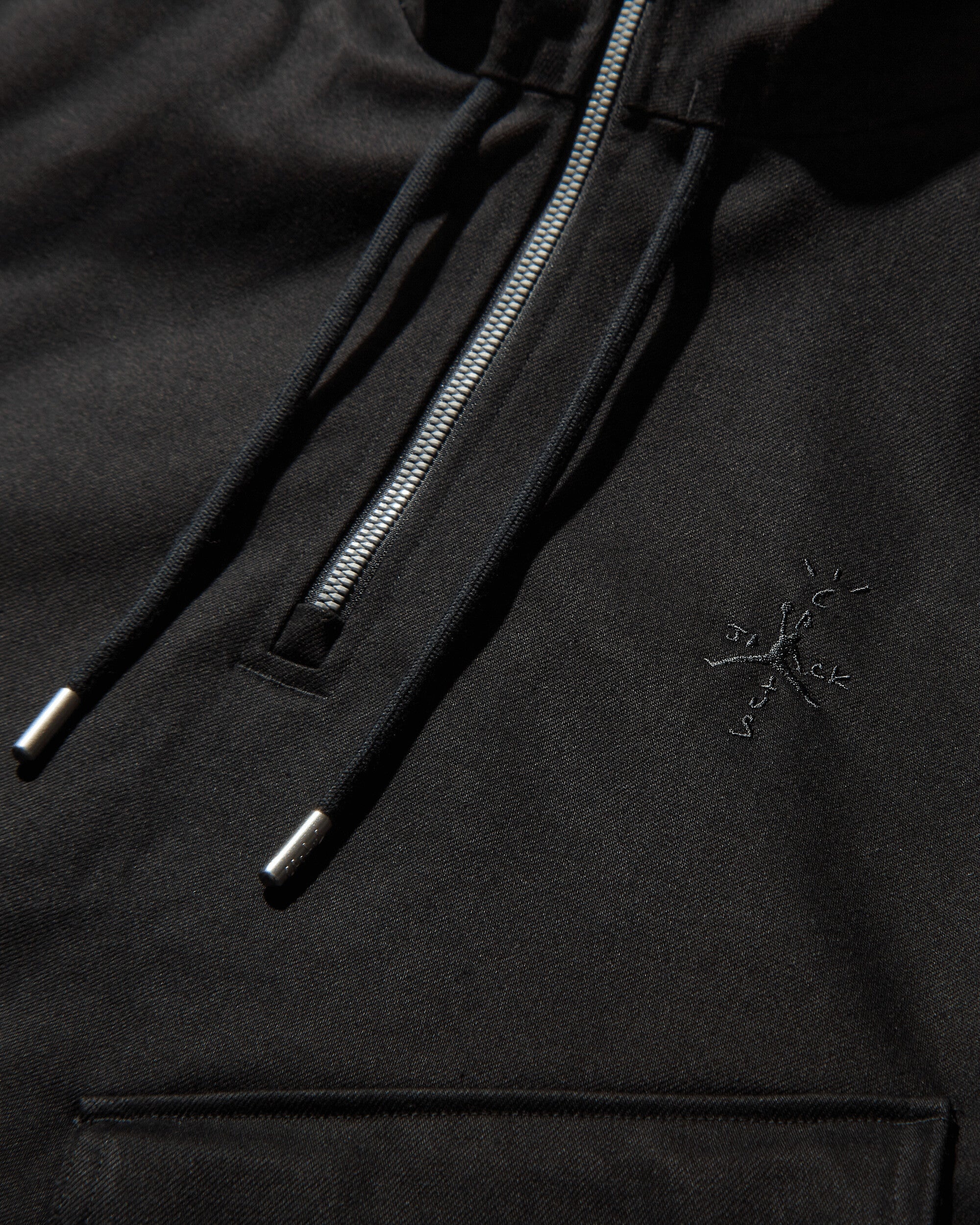 Men's Travis Scott Half-Zip Jacket Black - 3
