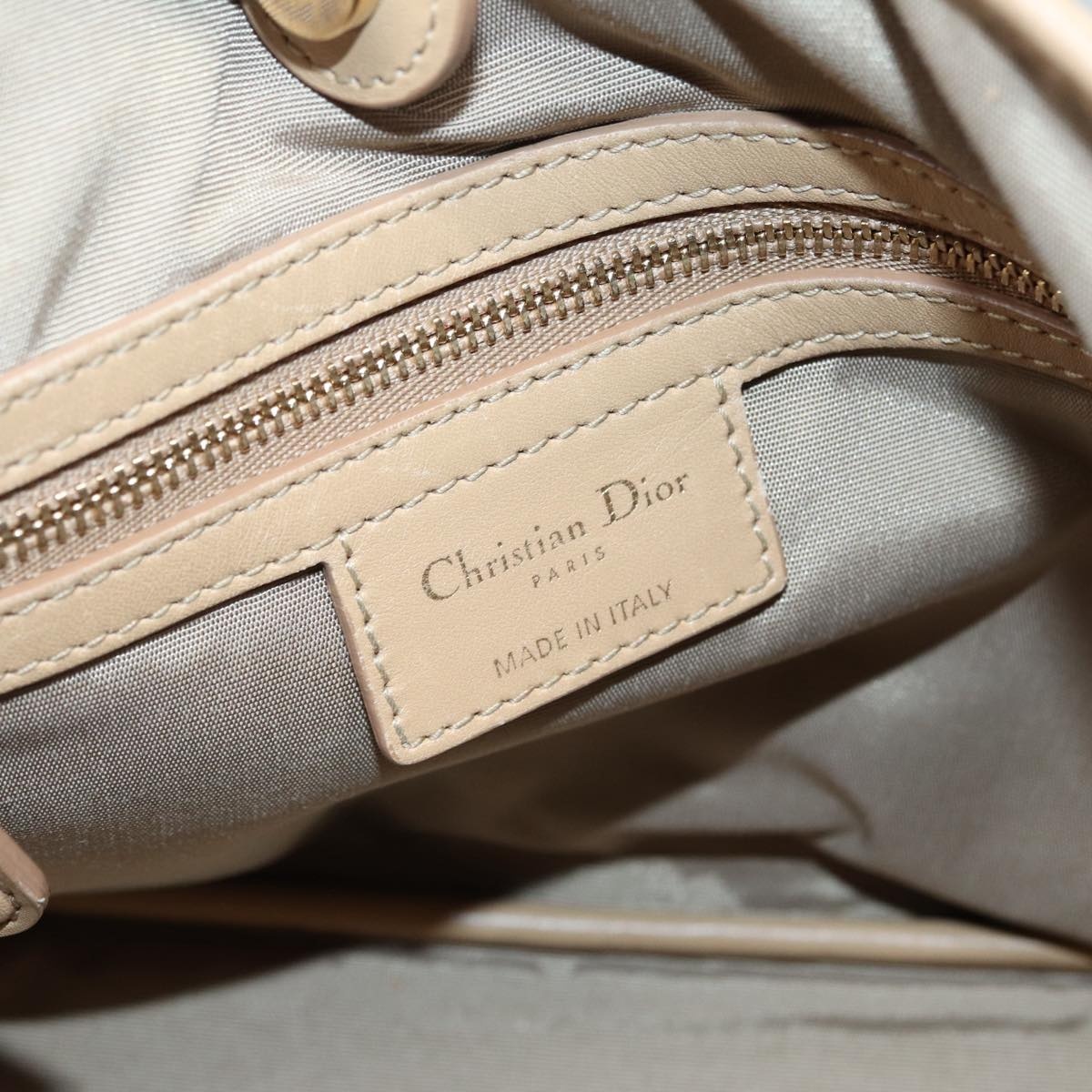 DIOR Lady DIOR Canage Hand Bag Coated Canvas Cream Vanilla - 16