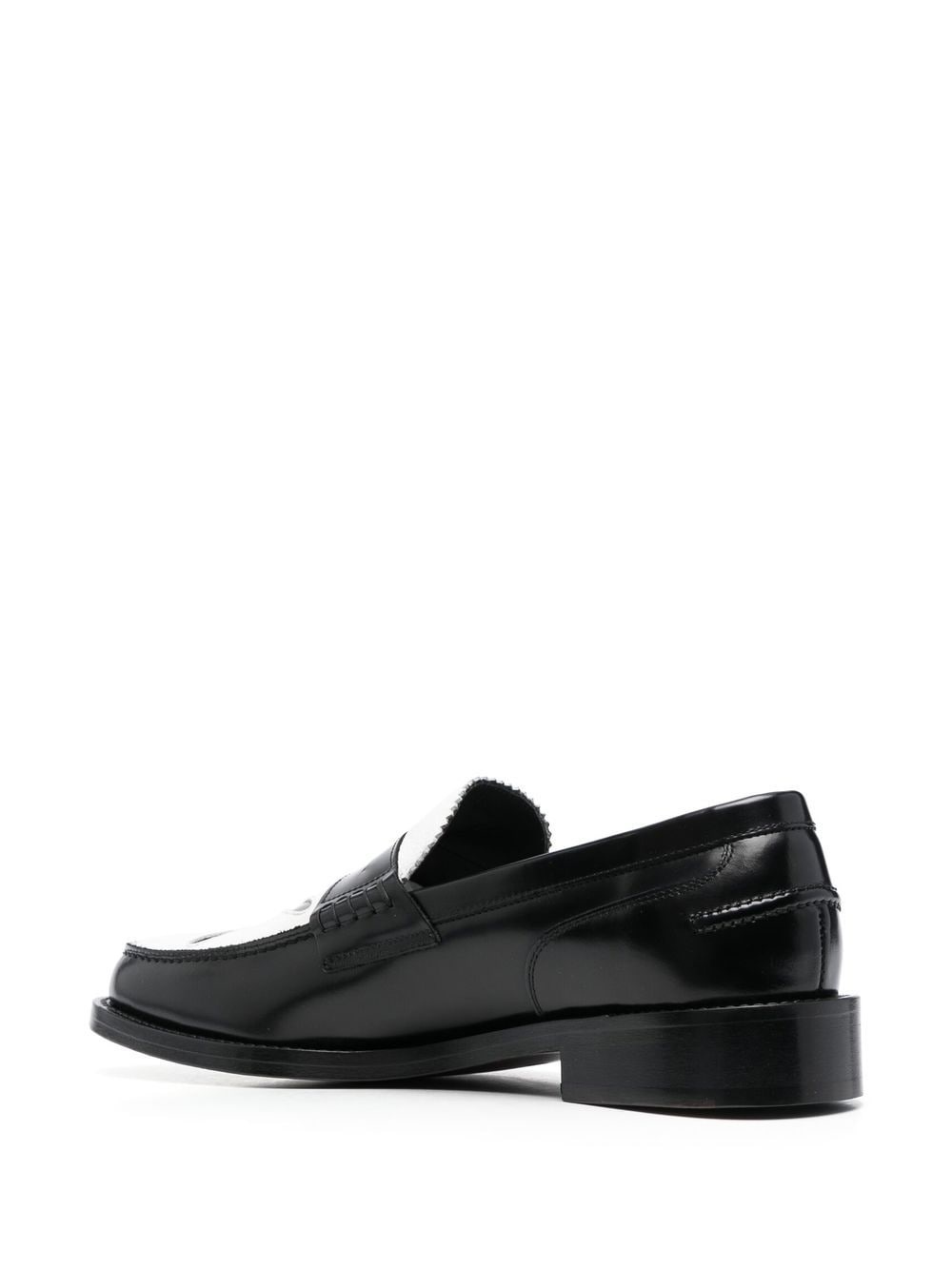 Slashed leather loafers - 3