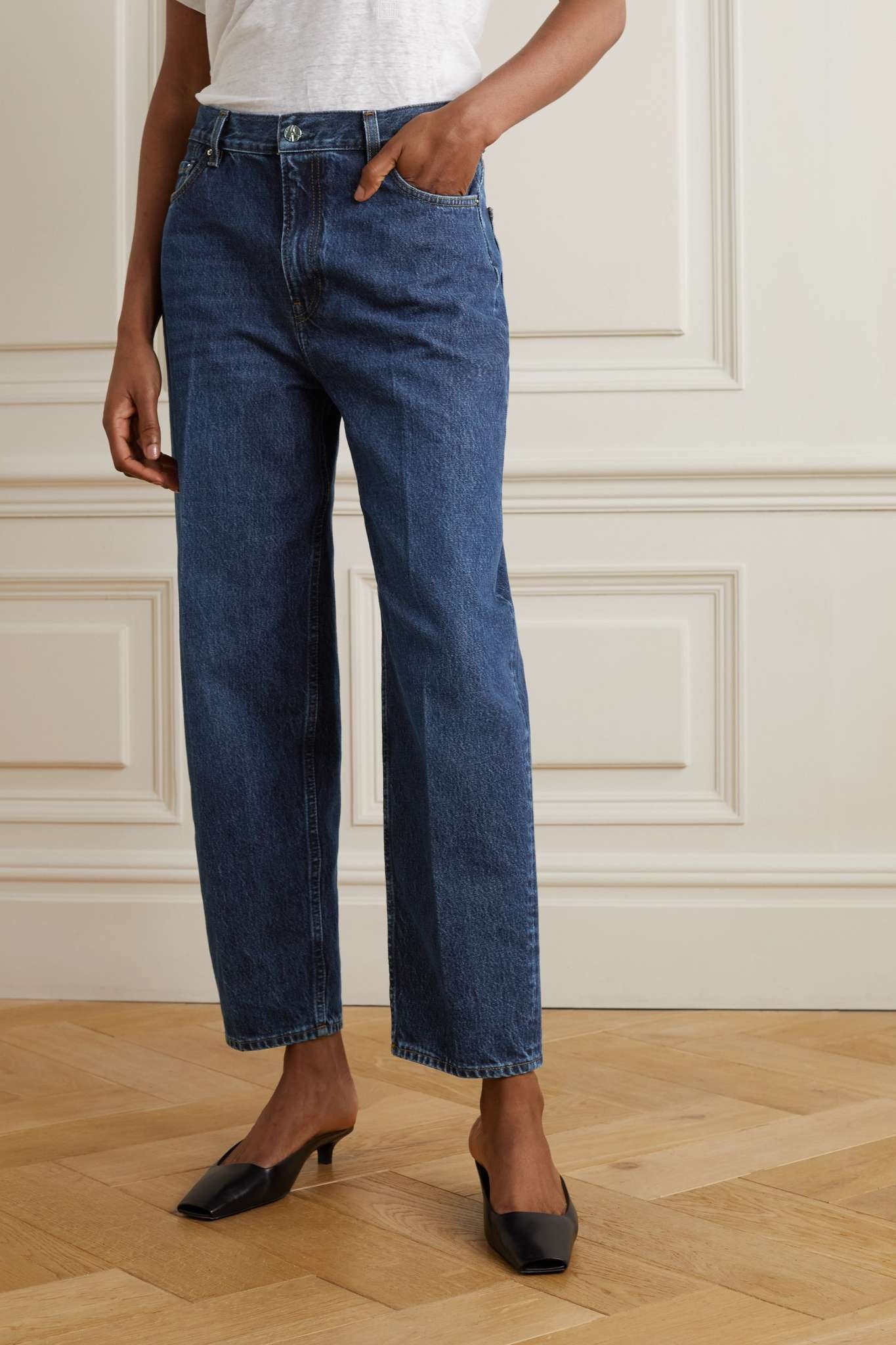 High-rise tapered organic jeans - 3
