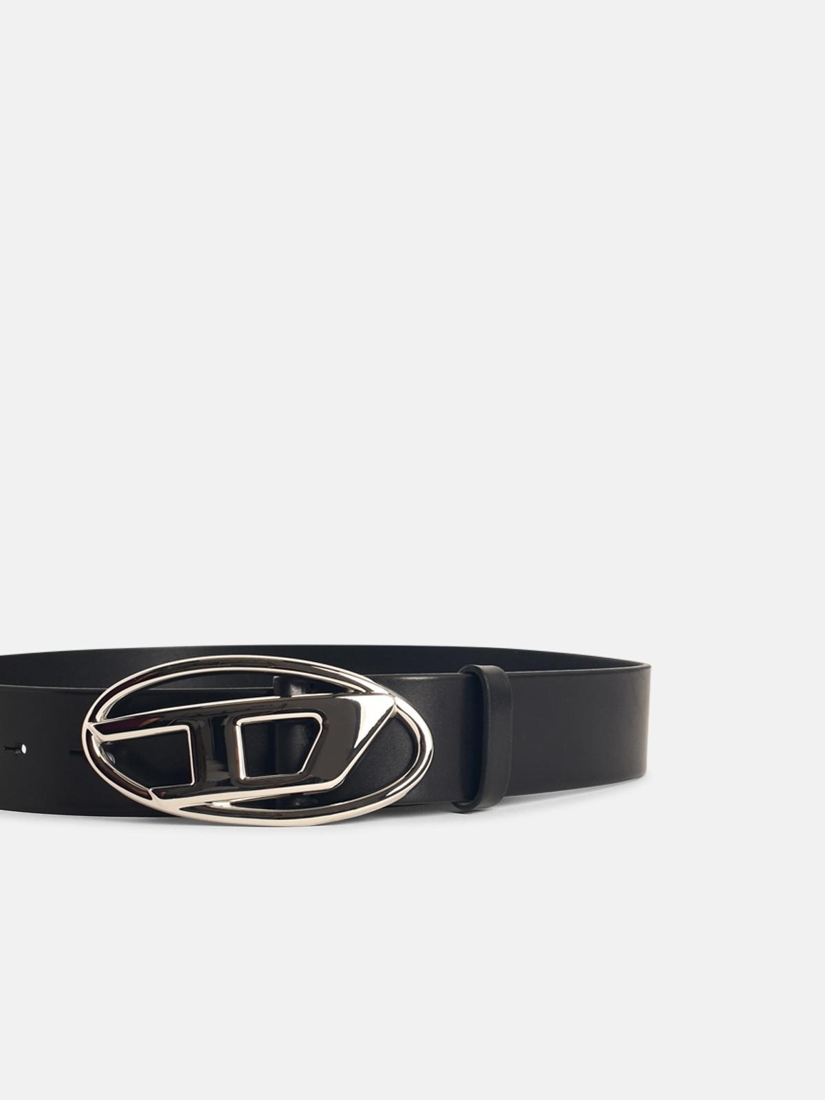 'B-1DR W' BLACK LEATHER BELT - 3