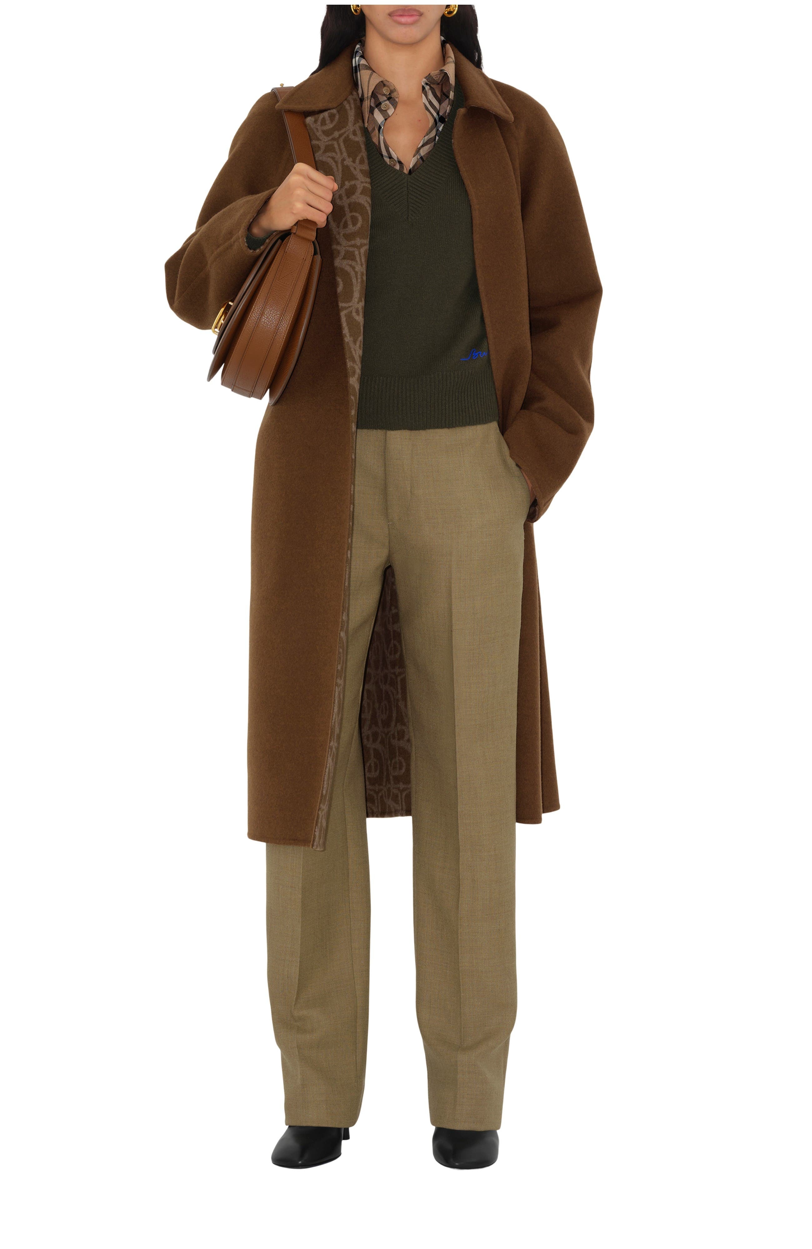 burberry Wool Cashmere Wrap Coat in Tor/canvas at Nordstrom - 2