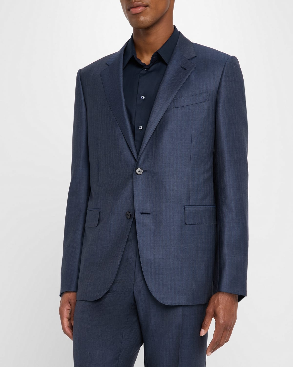 Men's Wool Pinstripe Suit - 6