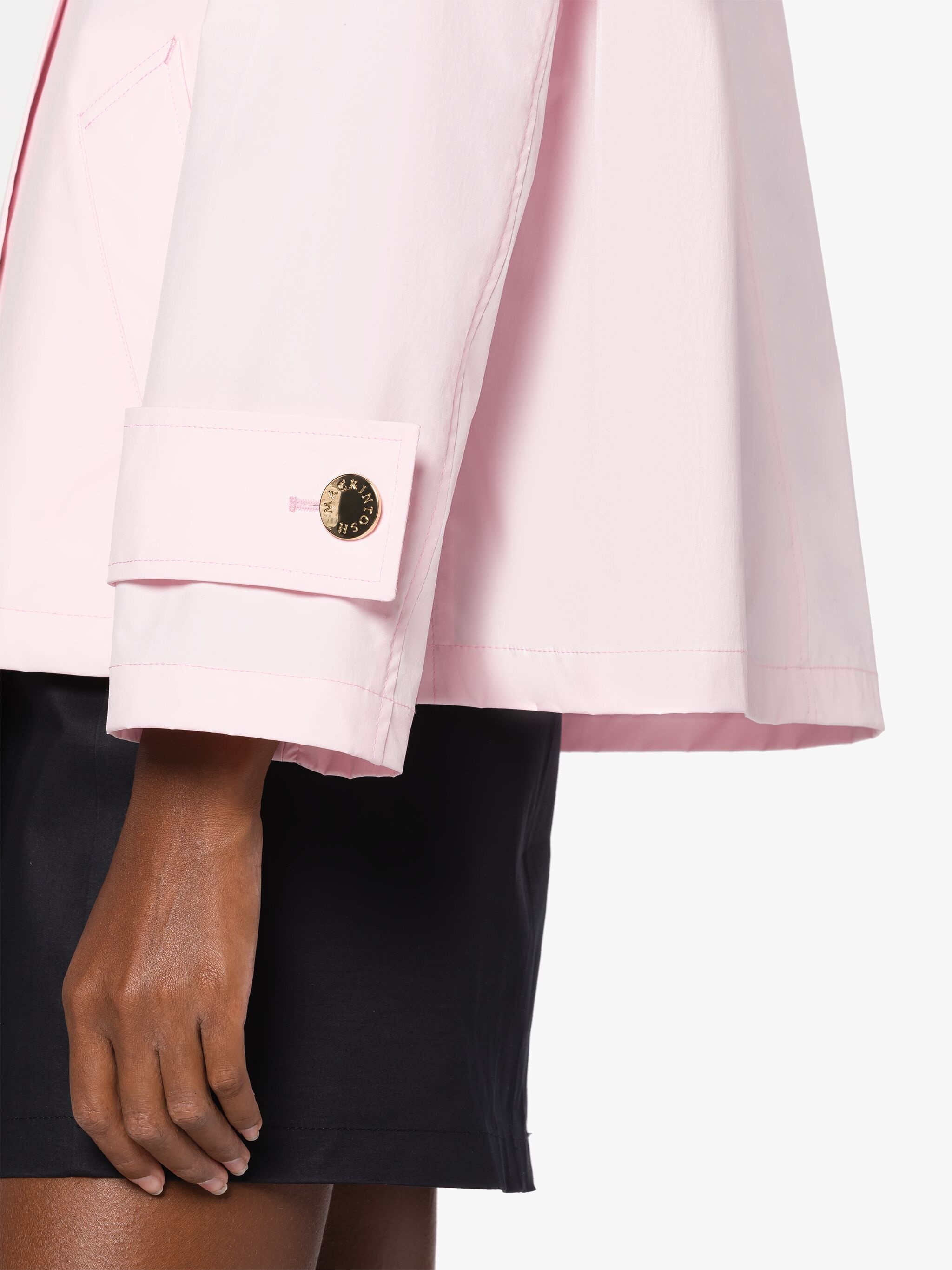 HUMBIE PINK ECO DRY SHORT DOUBLE-BREASTED OVERCOAT - 6
