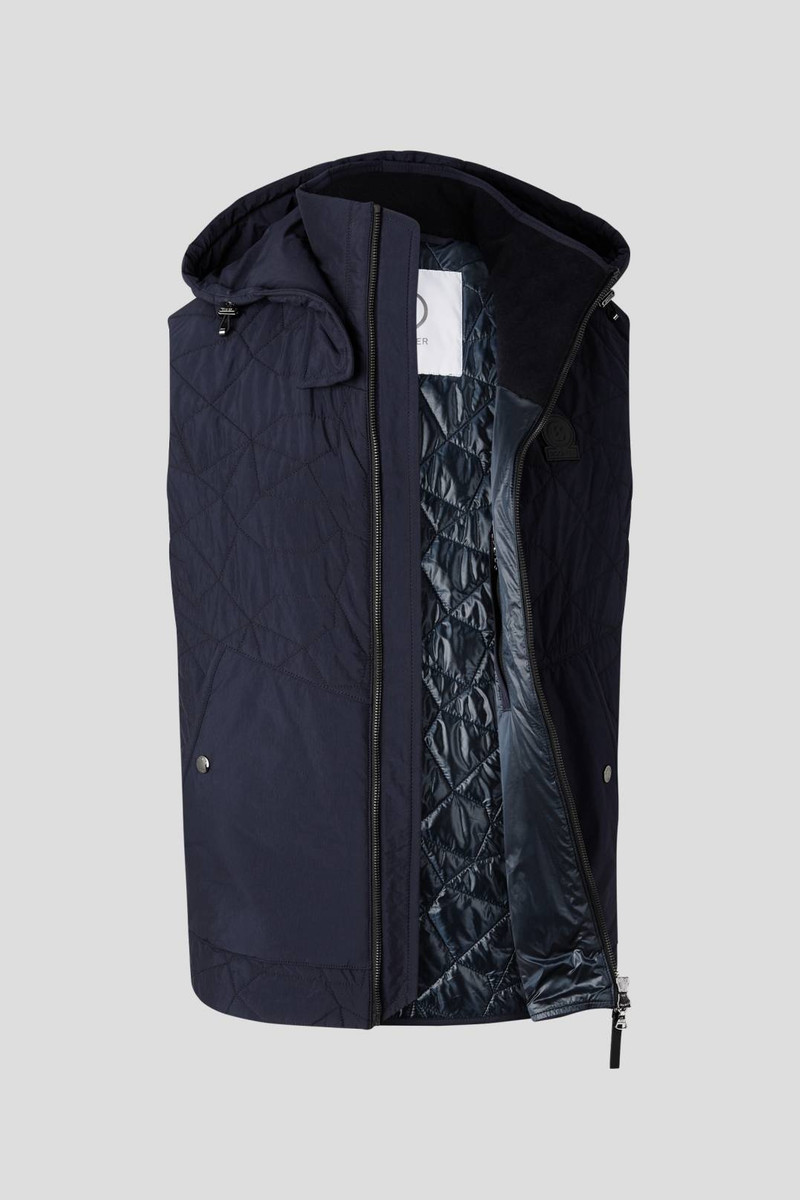 SIMON QUILTED WAISTCOAT IN NAVY BLUE 2