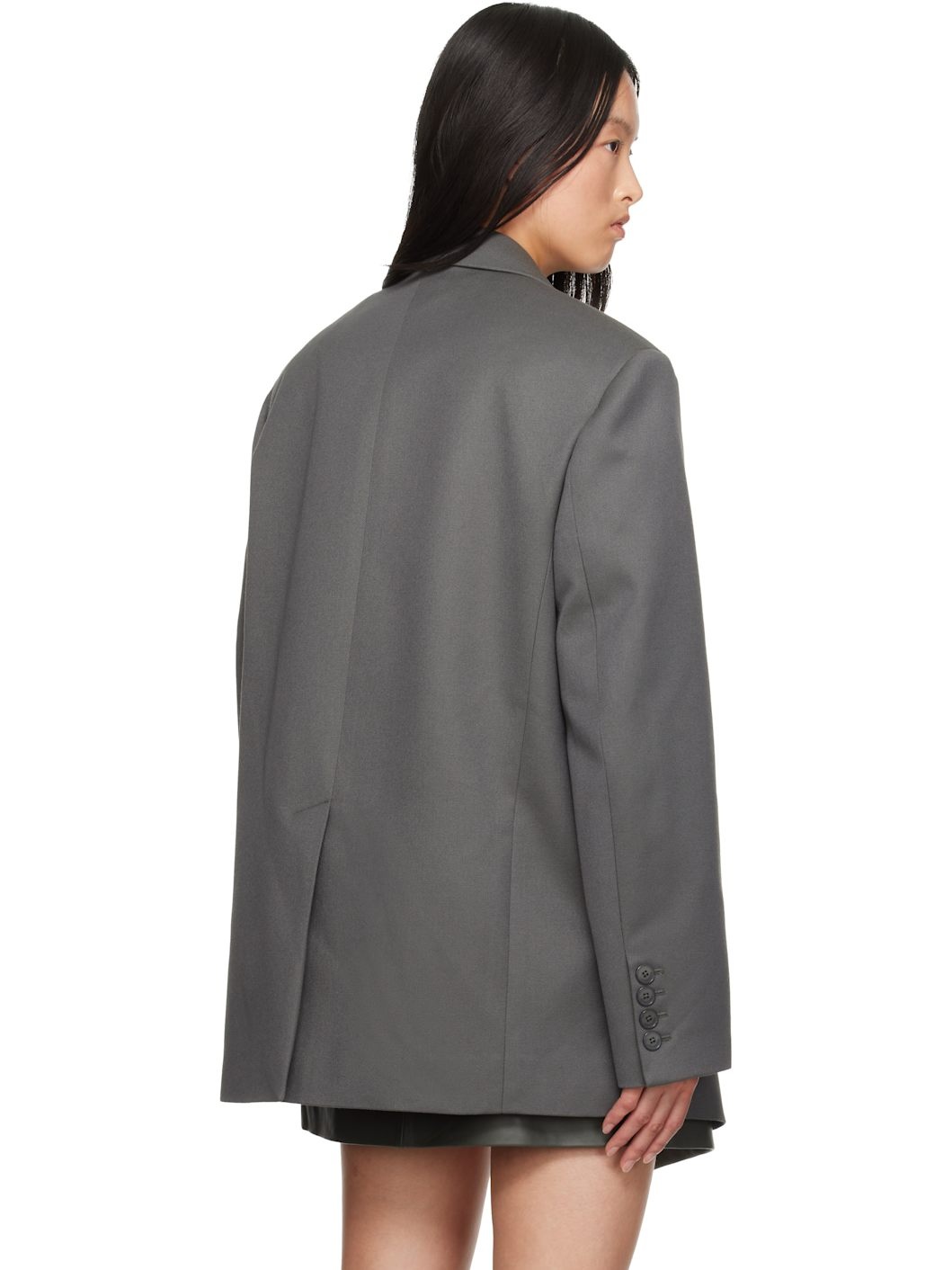 Khaki Lyra Oversized Blazer - 3