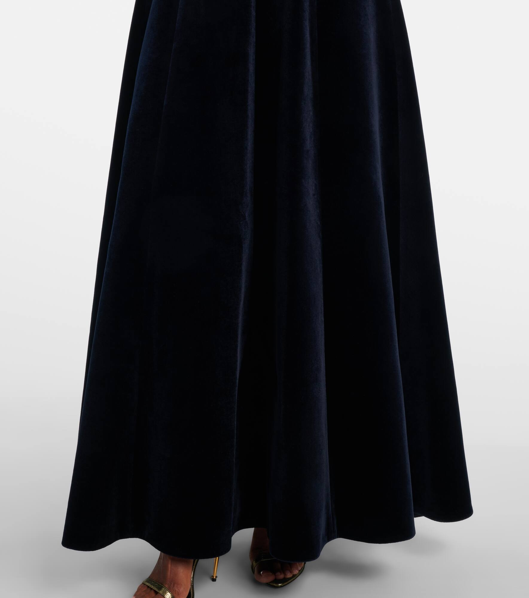 Malinda cotton velvet gown - 7