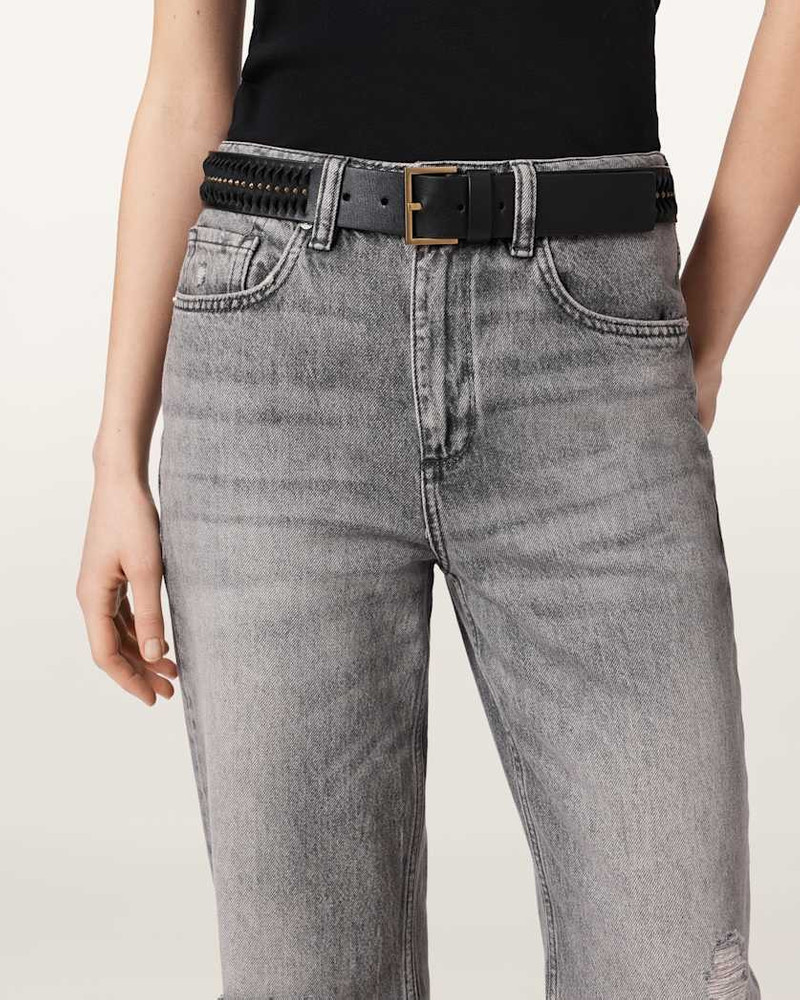 ALLSAINTS NORA LEATHER STUDDED BELT outlook