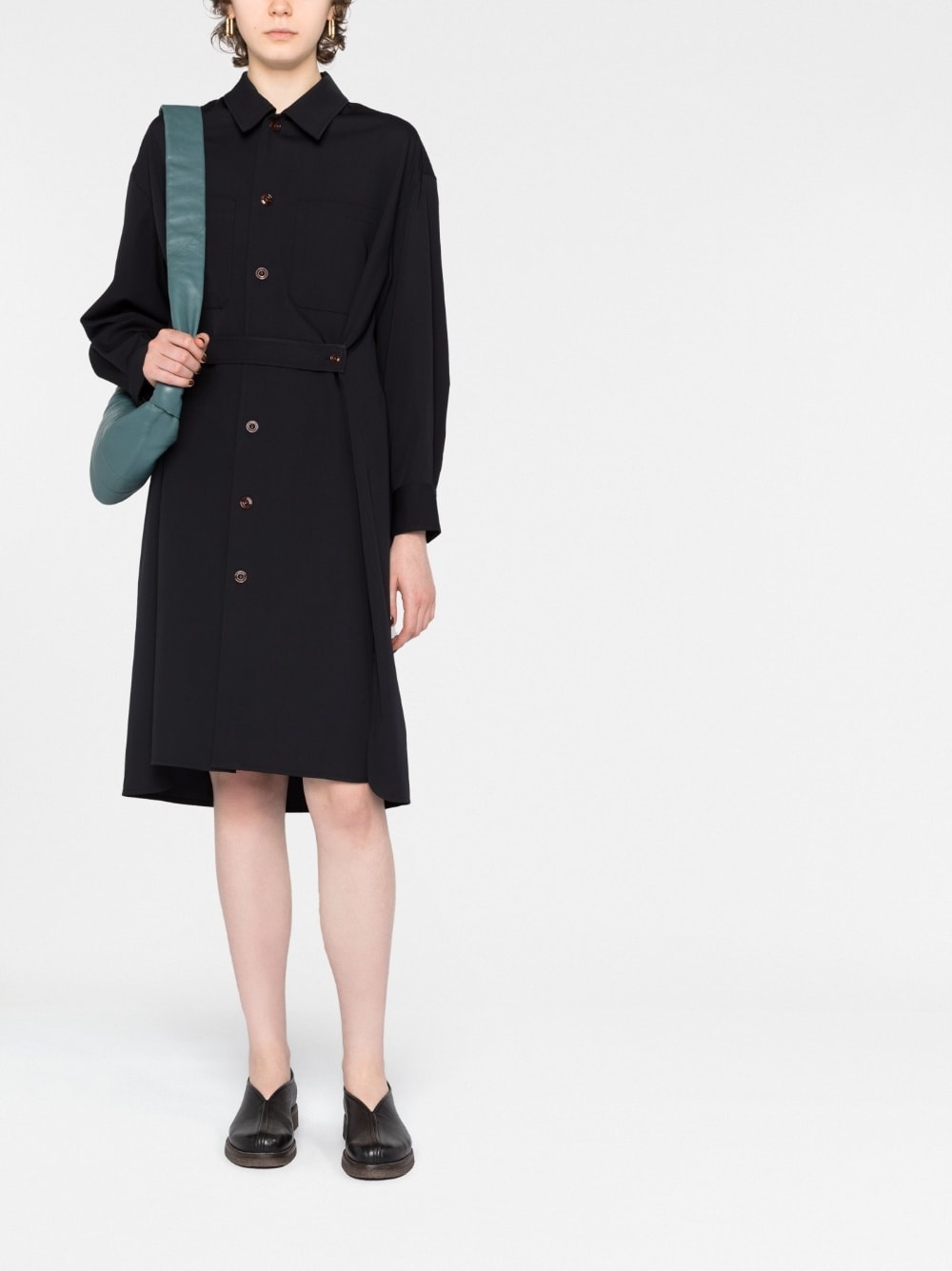 long-sleeve shirt dress - 2