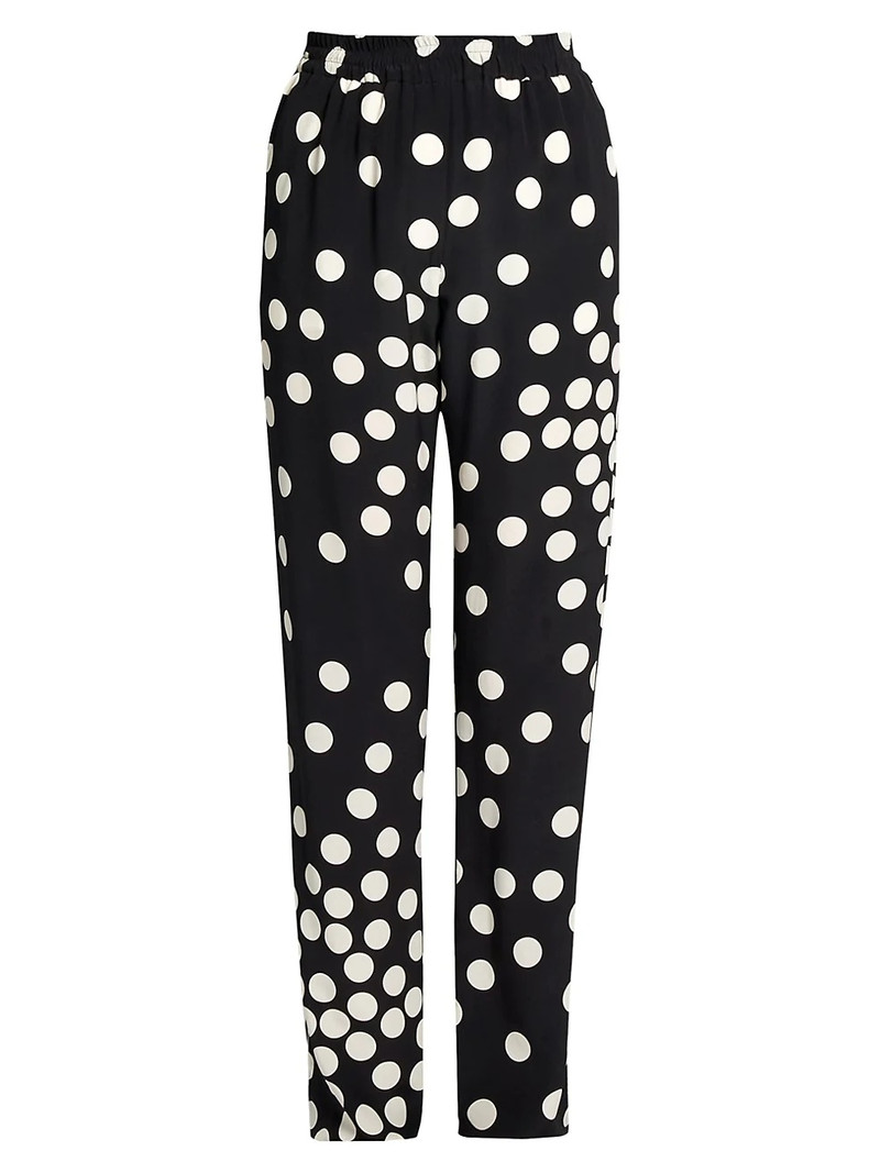 Patchy Dots Silk Trousers 1