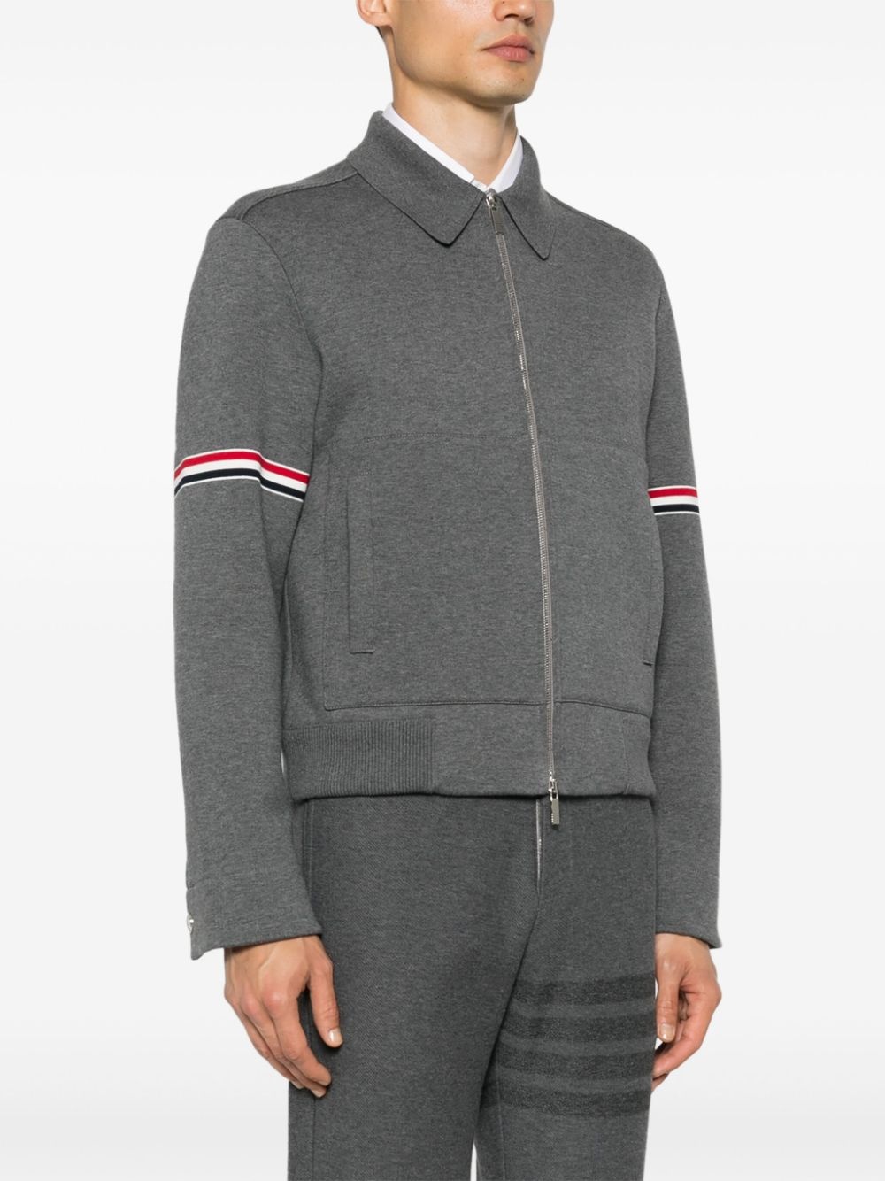 RWB-stripe zip-up jacket - 3