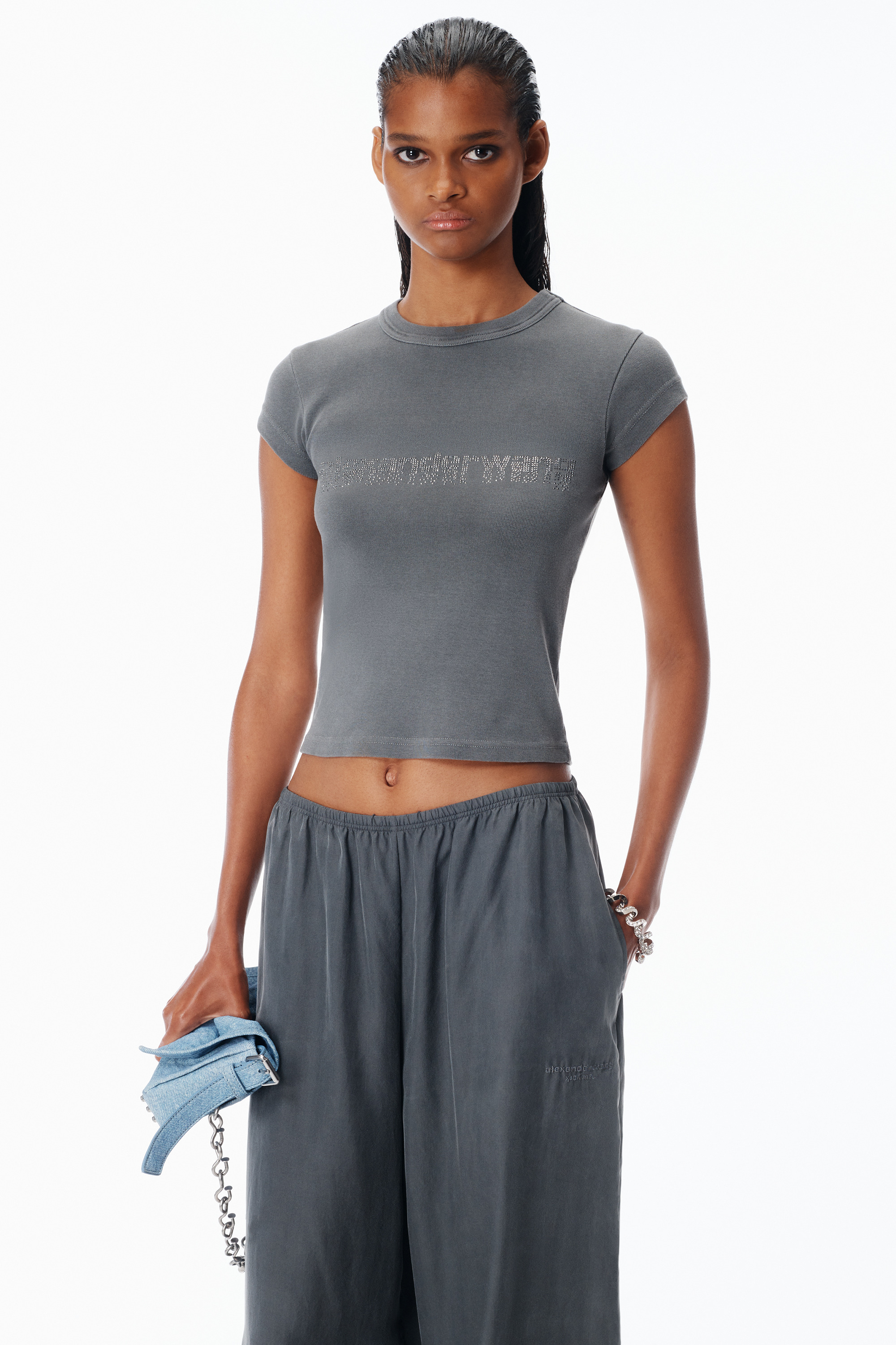 Crystal Hotfix Logo Cotton Baby Tee - 3