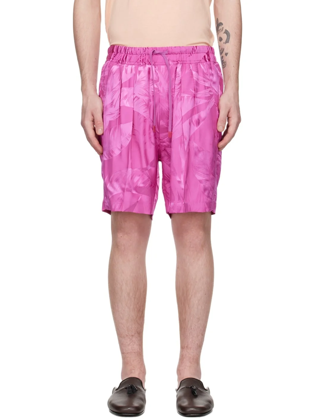 Pink Floral Shorts - 1