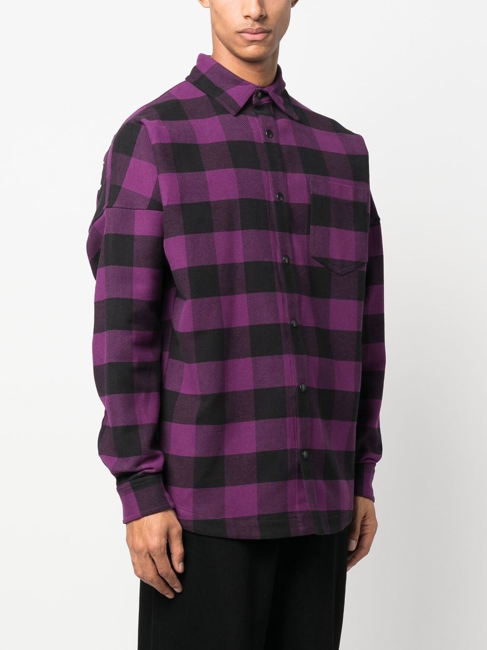 check-print cotton shirt - 4