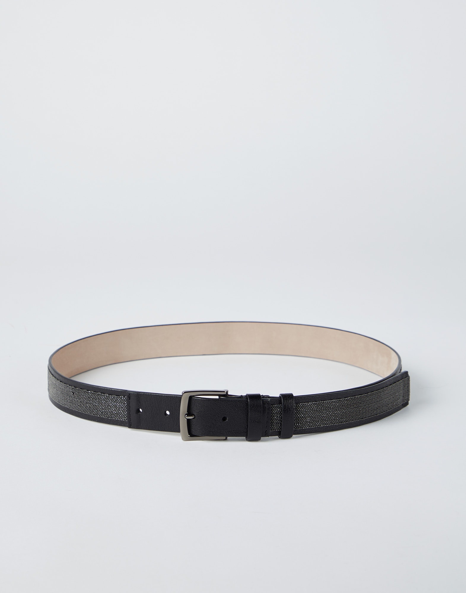 Precious belt in grained leather - 1