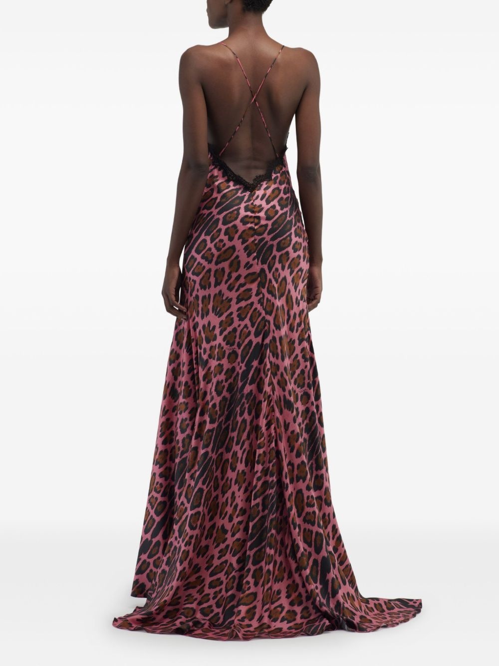leopard-print maxi dress - 4