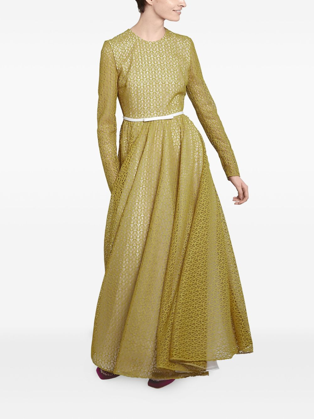 long macramé lace dress - 3
