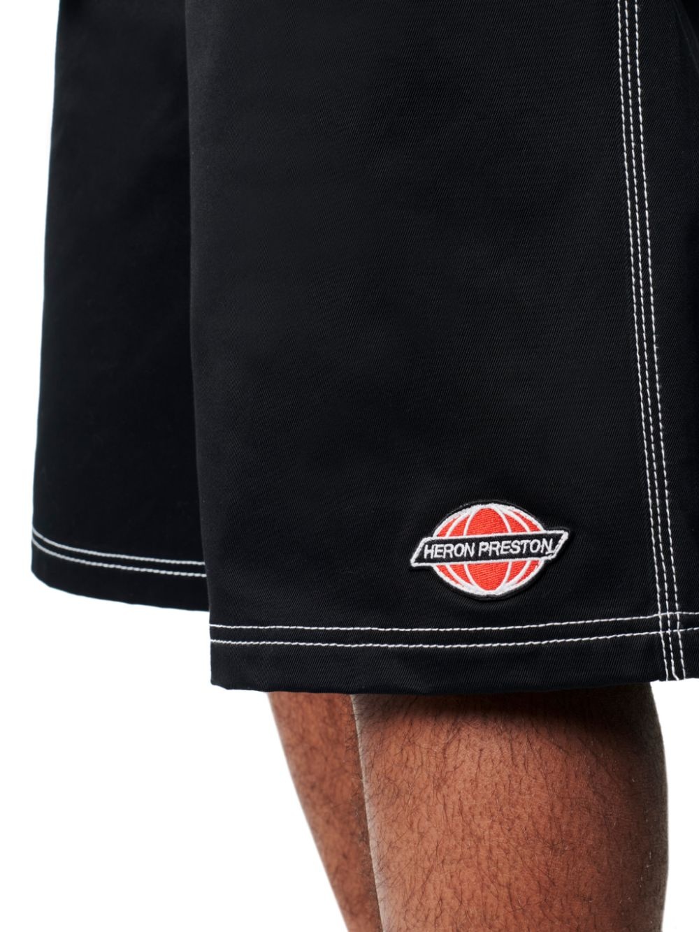 White Stitch Canvas Short - 5
