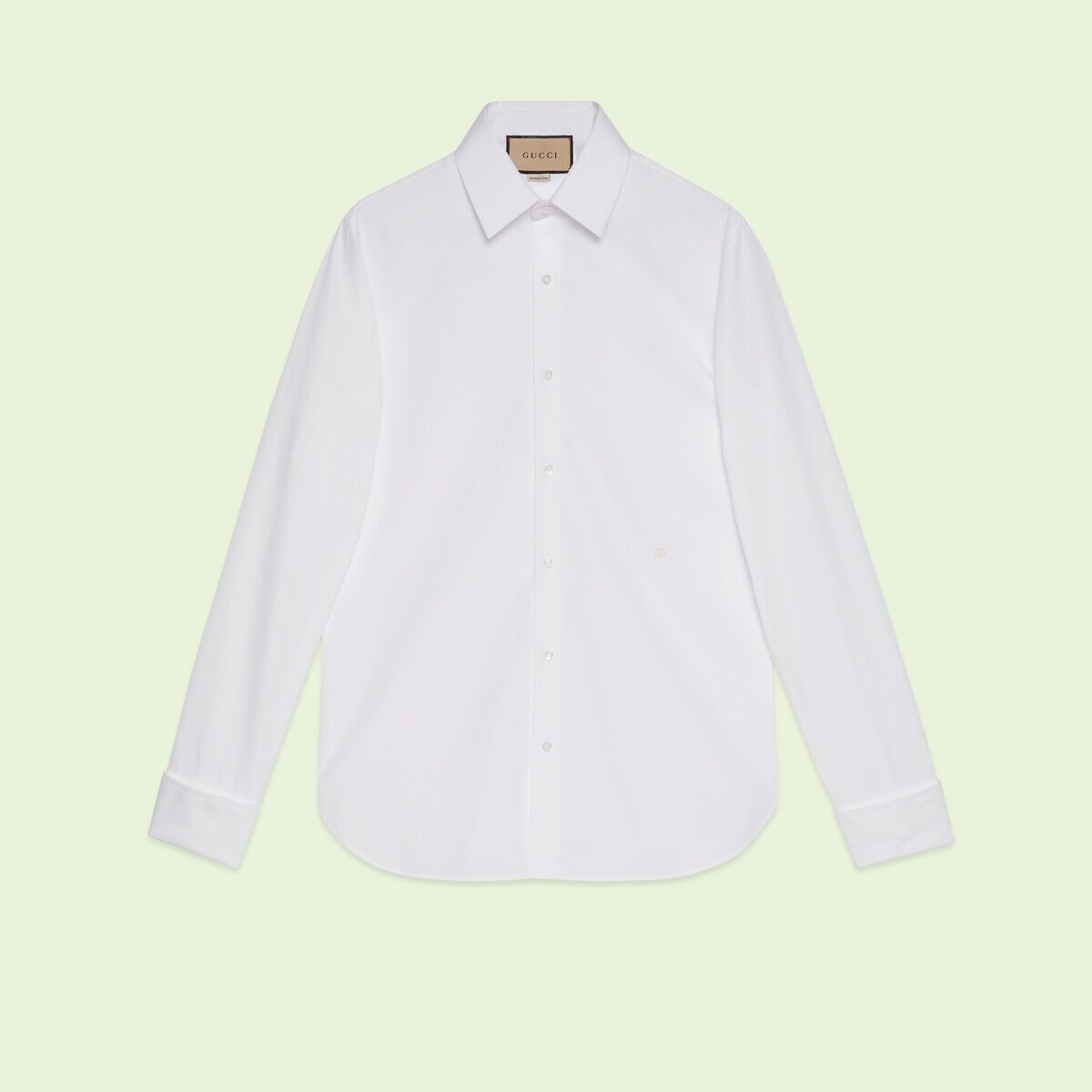 Cotton poplin shirt with Double G - 1