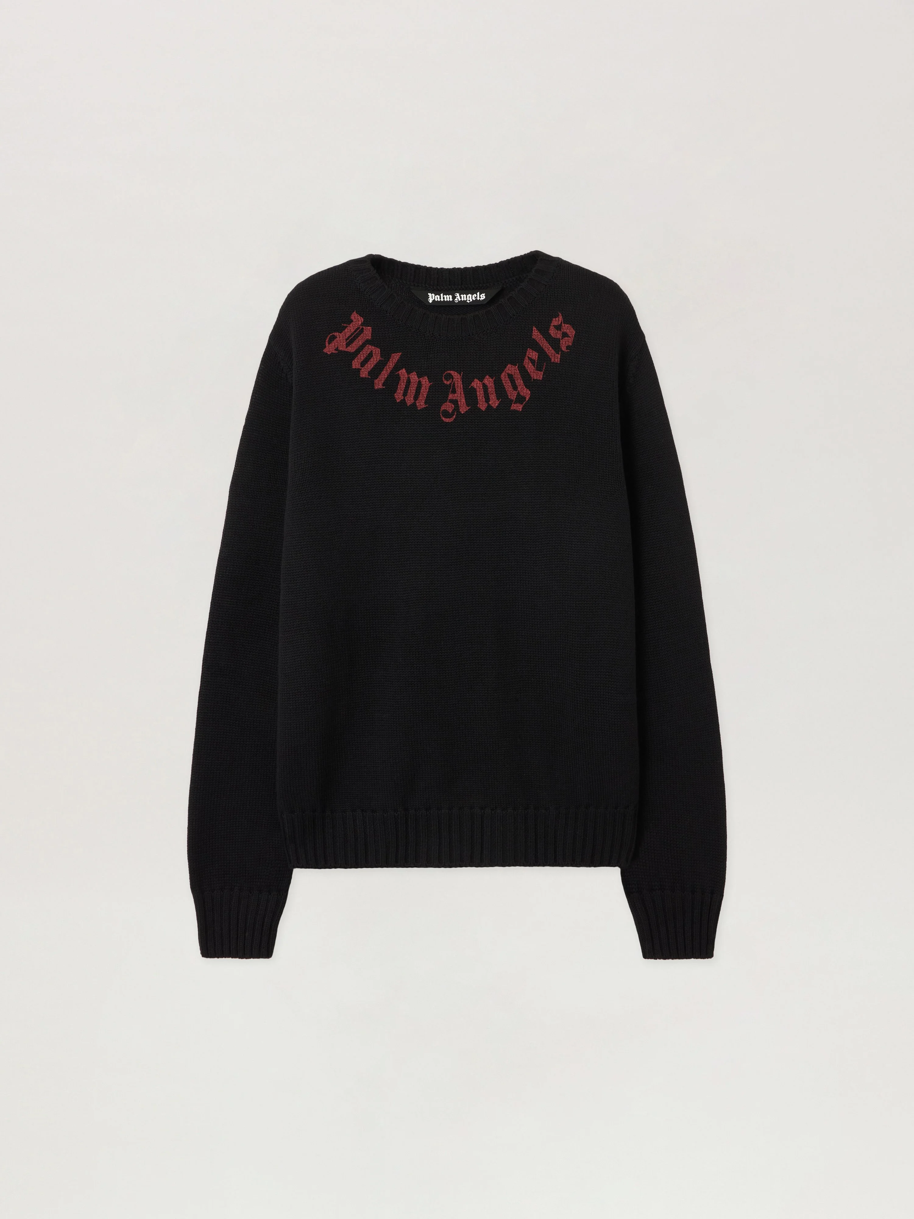 Curved Logo Knit Sweater - 1