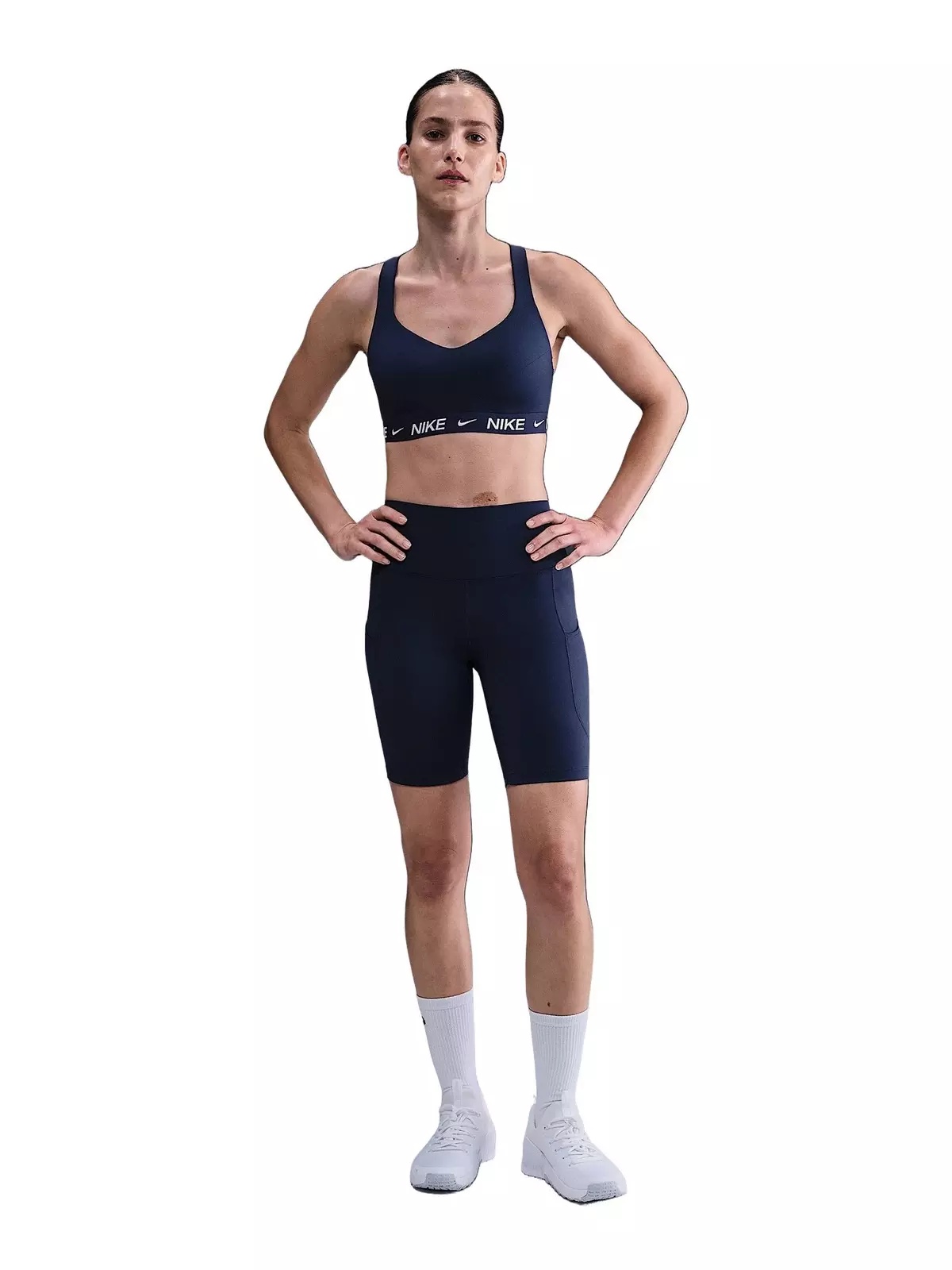 Women's Indy High Support Padded Adjustable Sports Bra -Navy - 4