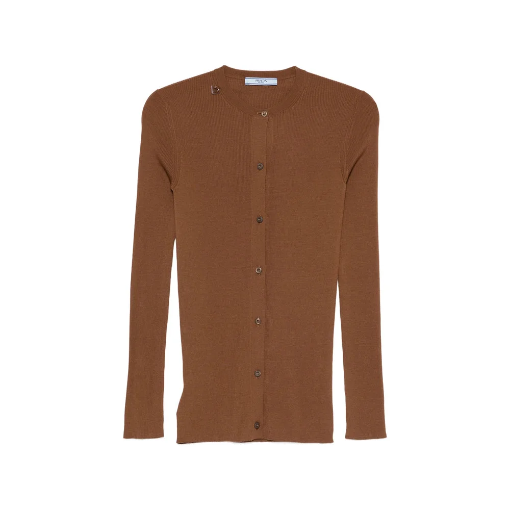 Prada Brown Knitwear - Cardigans Women - 1