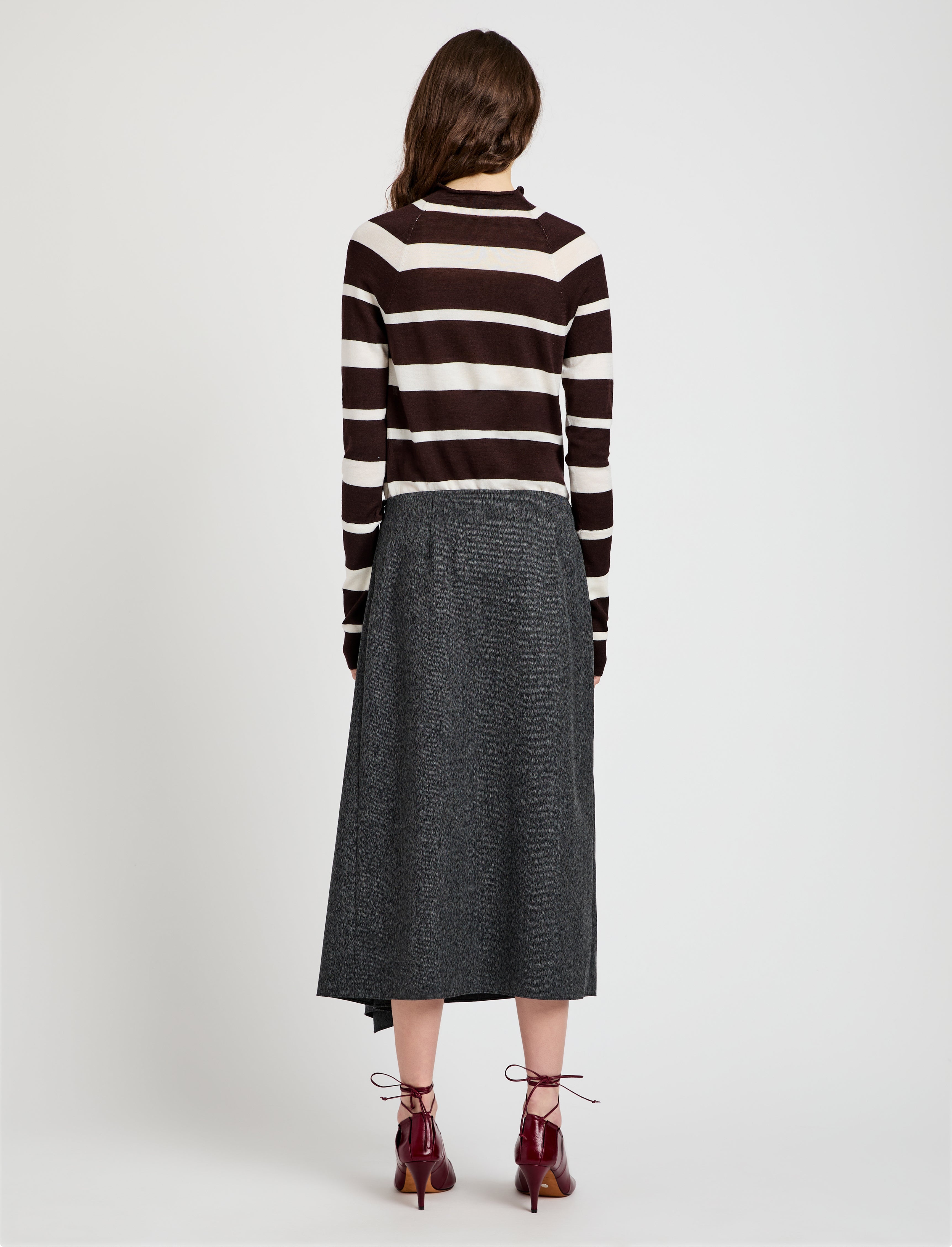 Amery Skirt in Textured Suiting - 4